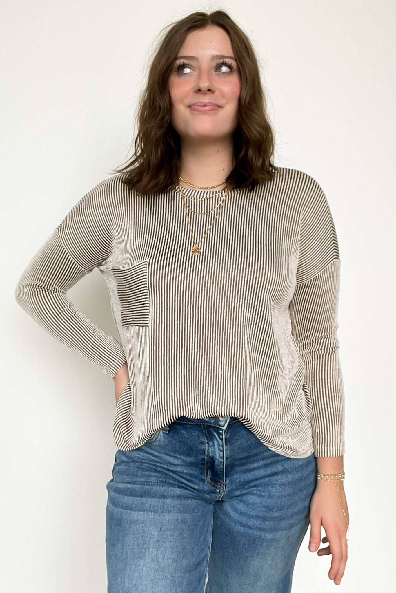 Harper Chill Ribbed Long Sleeve Top - FINAL SALE - Madison and Mallory
