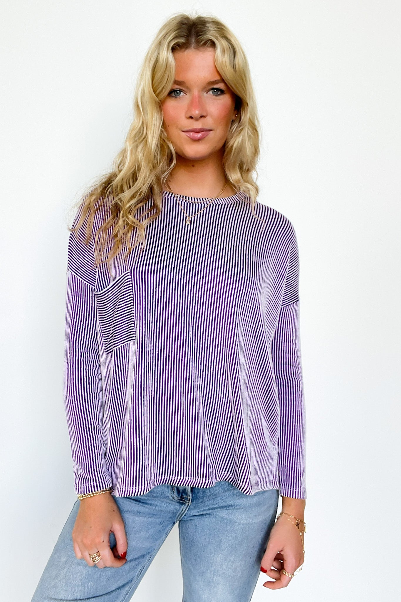 Harper Chill Ribbed Long Sleeve Top - FINAL SALE - Madison and Mallory