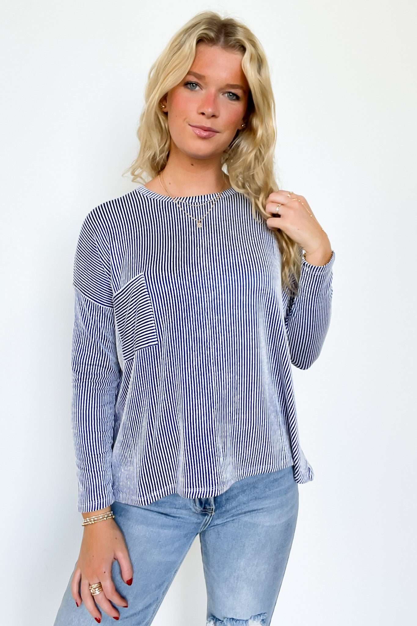 Harper Chill Ribbed Long Sleeve Top - FINAL SALE - Madison and Mallory