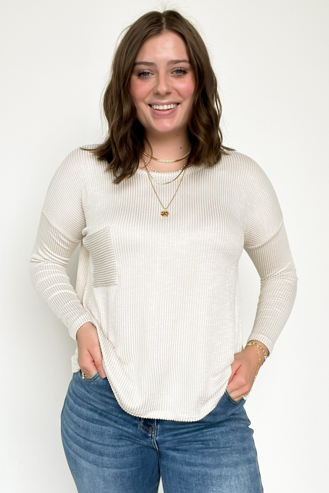 Harper Chill Ribbed Long Sleeve Top - FINAL SALE - Madison and Mallory
