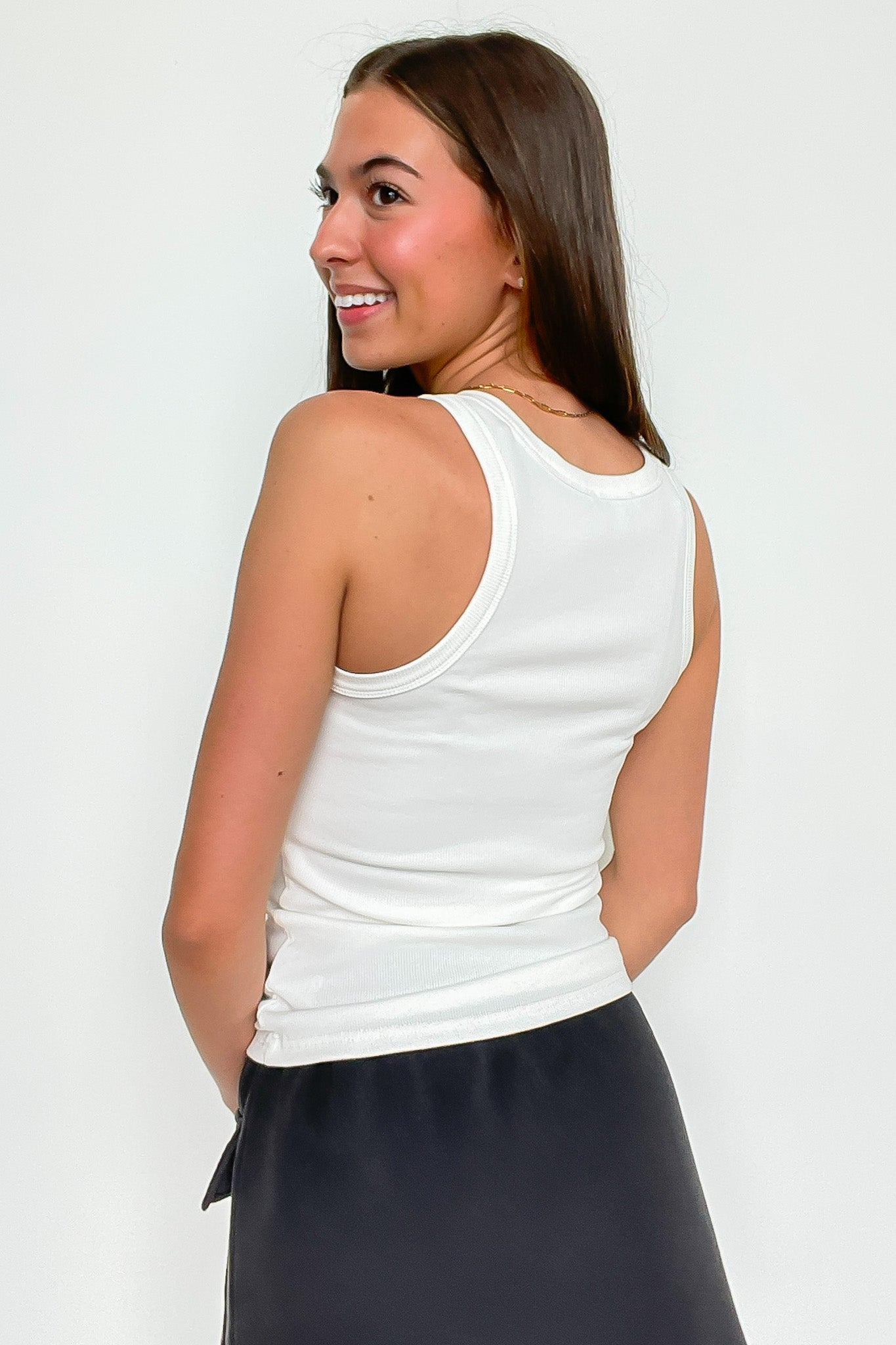 Heart Eyes Detail Knit Tank Top - Madison and Mallory