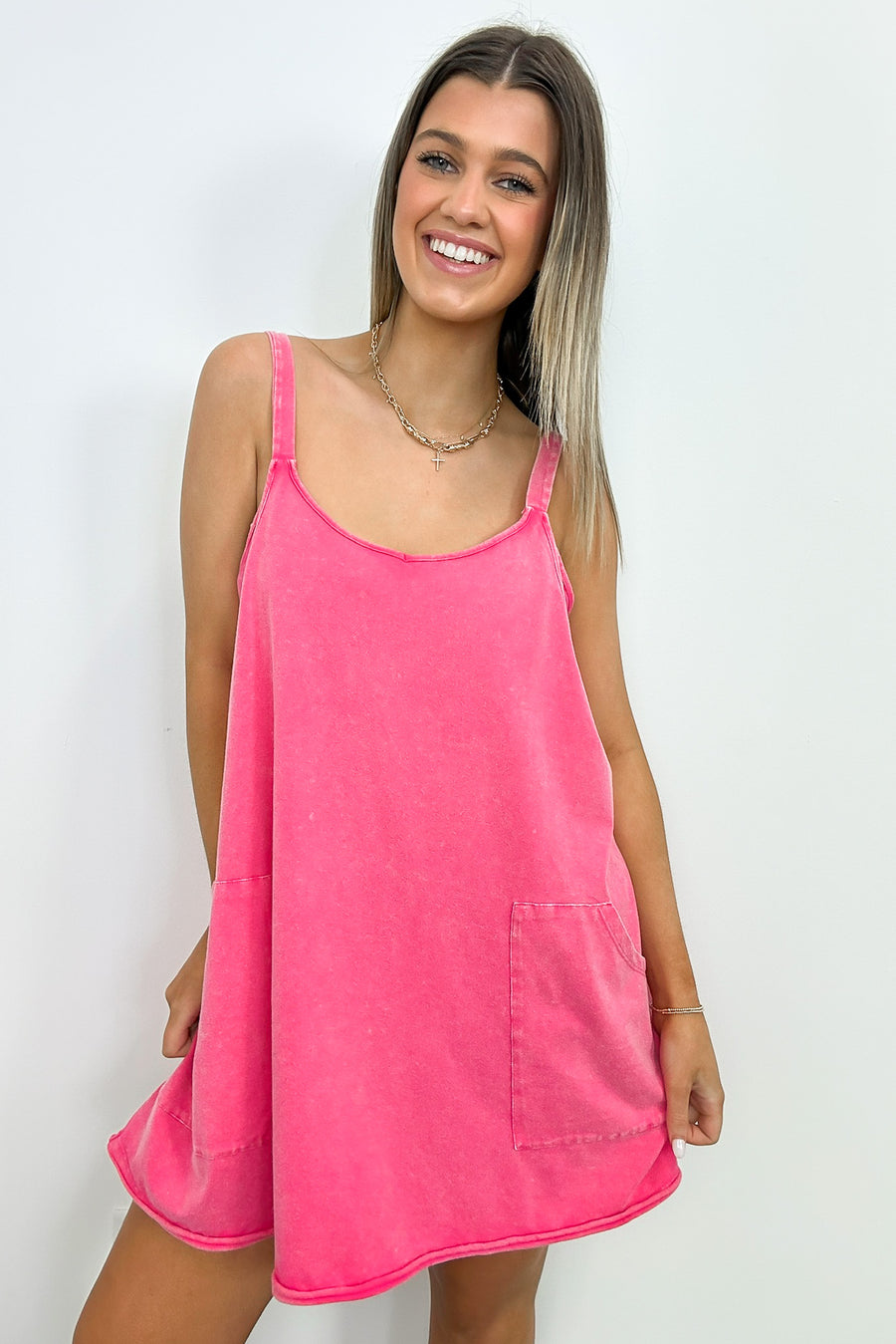 Hot Pink / S Hot Shot Athletic Romper Dress - Madison and Mallory