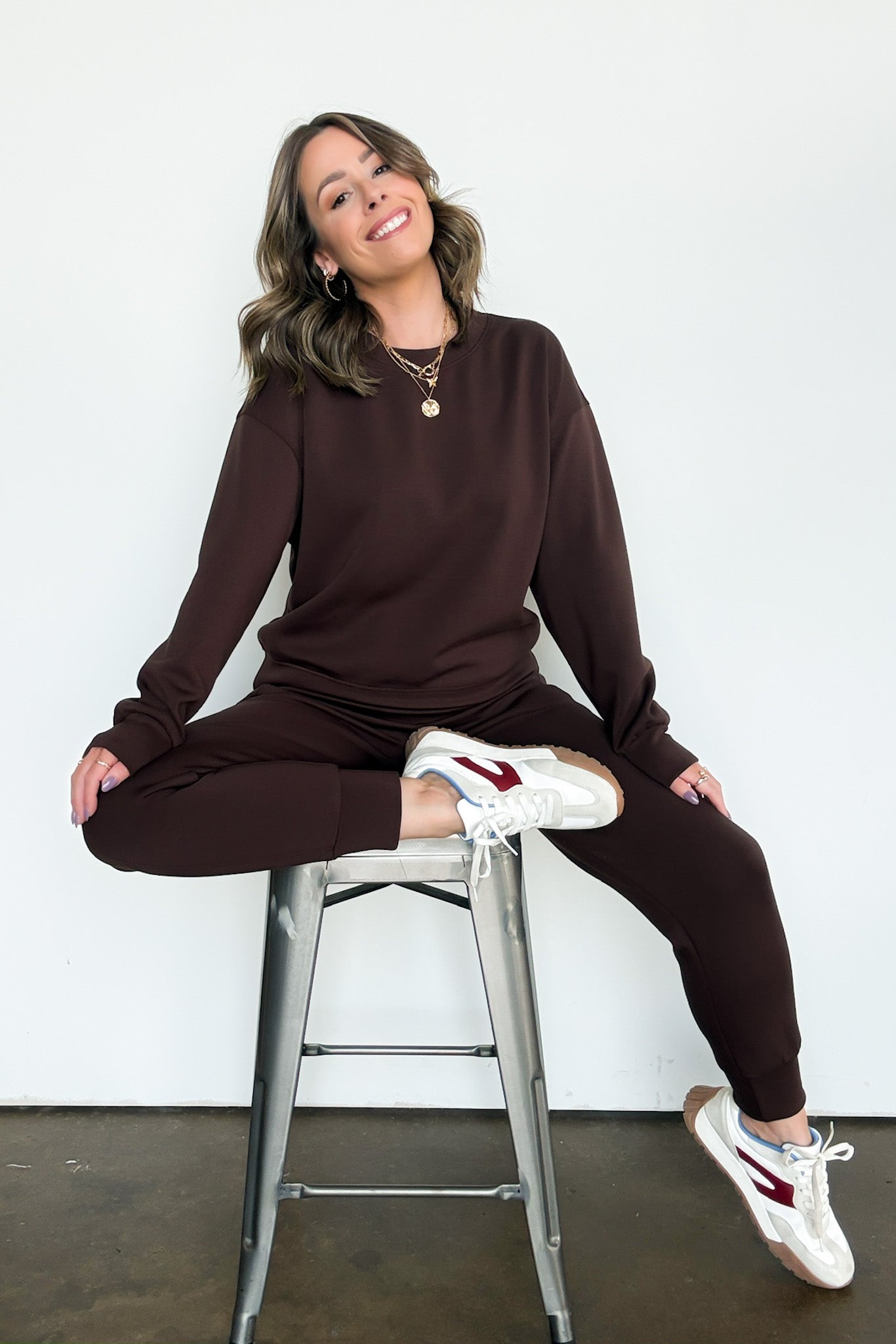 Sporty Chic Scuba Knit Crewneck Sweatshirt - FINAL SALE - Madison and Mallory