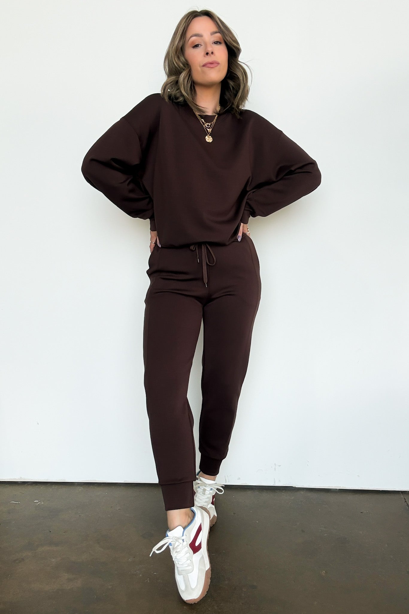 Sporty Chic Scuba Knit Crewneck Sweatshirt - FINAL SALE - Madison and Mallory