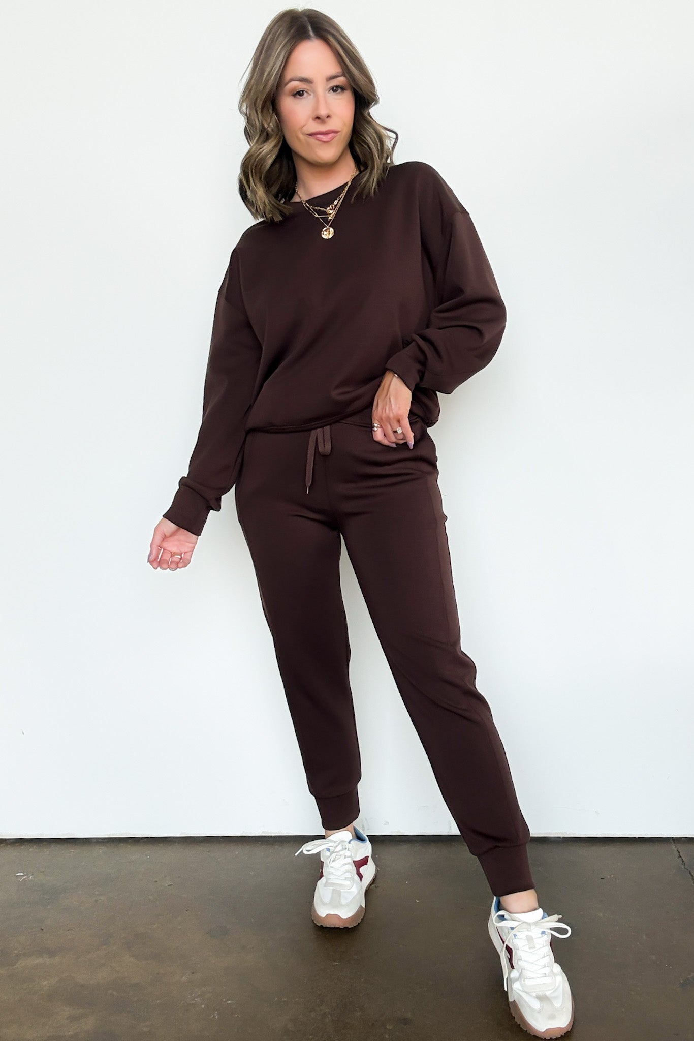Sporty Chic Scuba Knit Crewneck Sweatshirt - FINAL SALE - Madison and Mallory