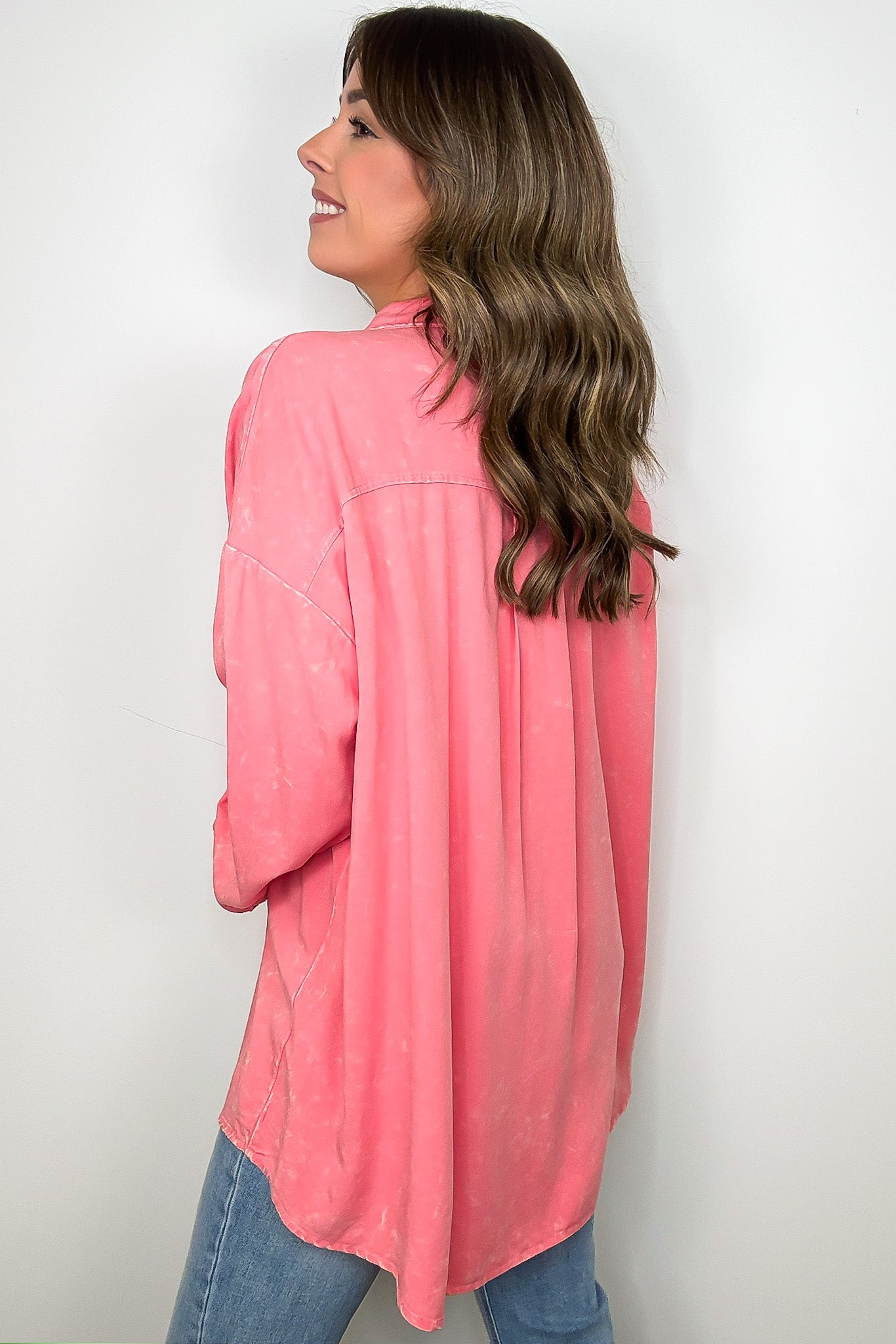 Margot Mineral Wash Button Down Top - FINAL SALE - Madison and Mallory