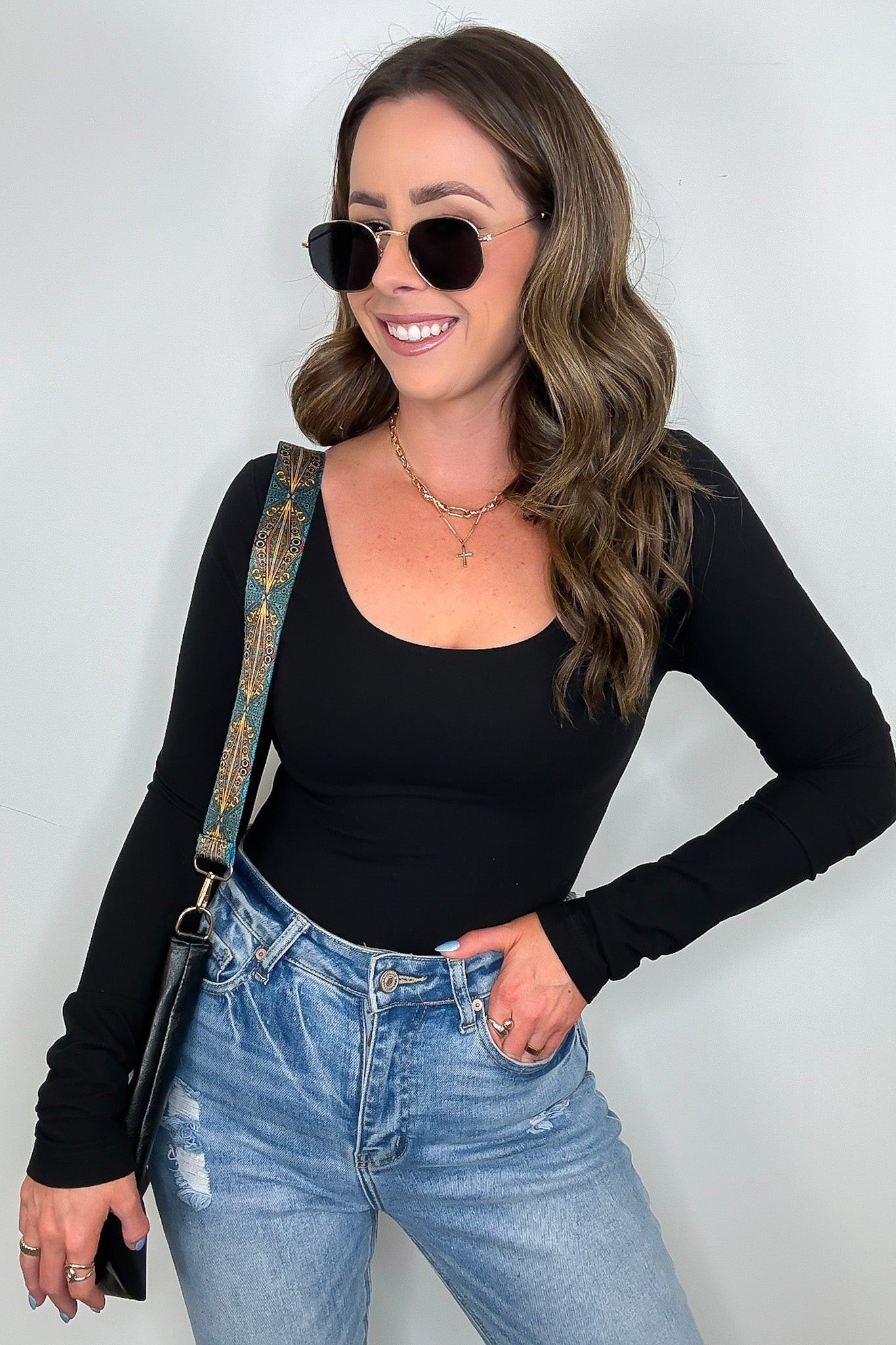 Emma Butter Soft Round Neck Long Sleeve Top - FINAL SALE - Madison and Mallory