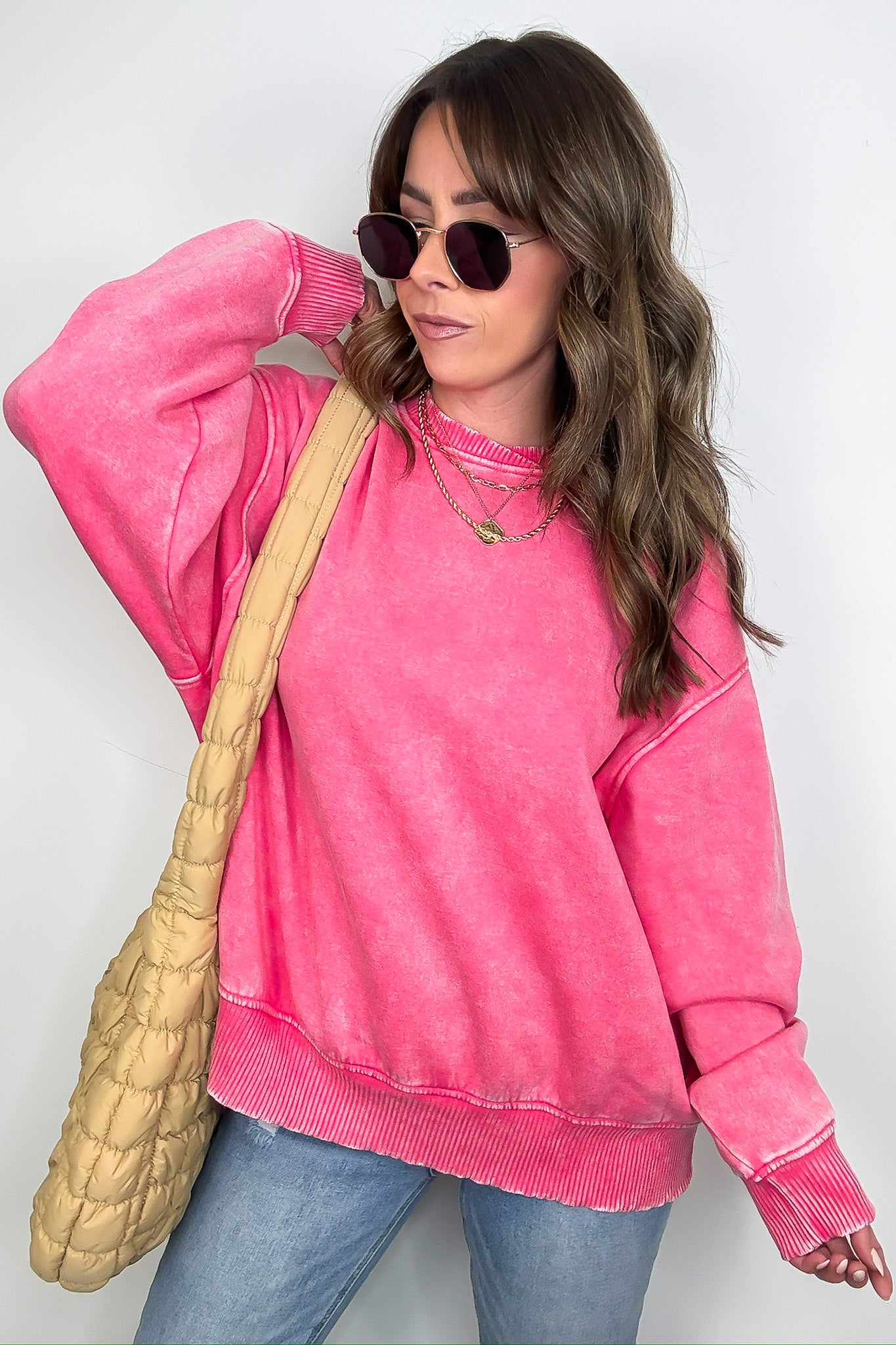 Cozy Vibes Acid Wash Oversized Pullover - BACK IN STOCK · Madison