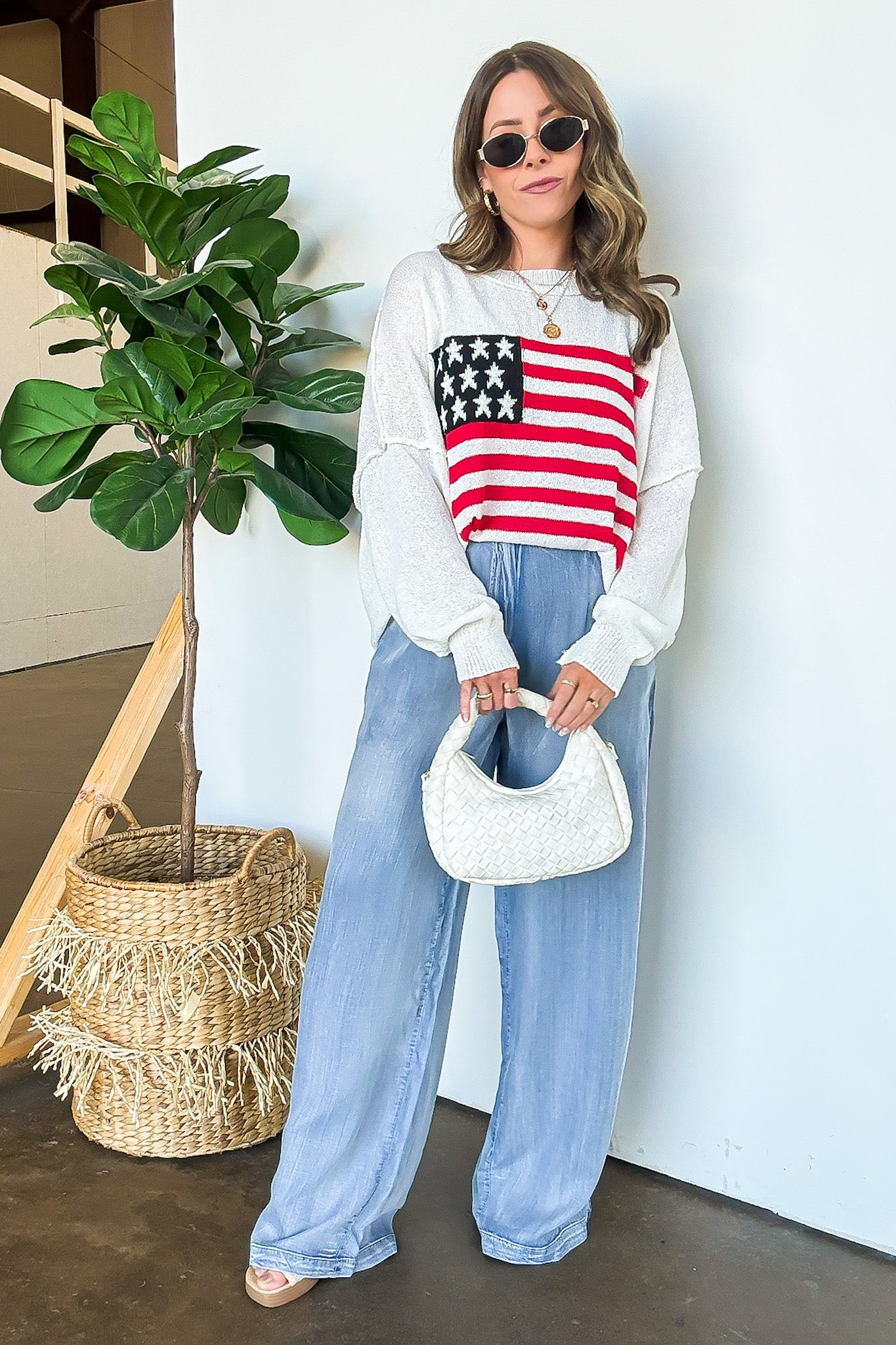 Freedom Ring American Flag Knit Sweater - FINAL SALE - Madison and Mallory