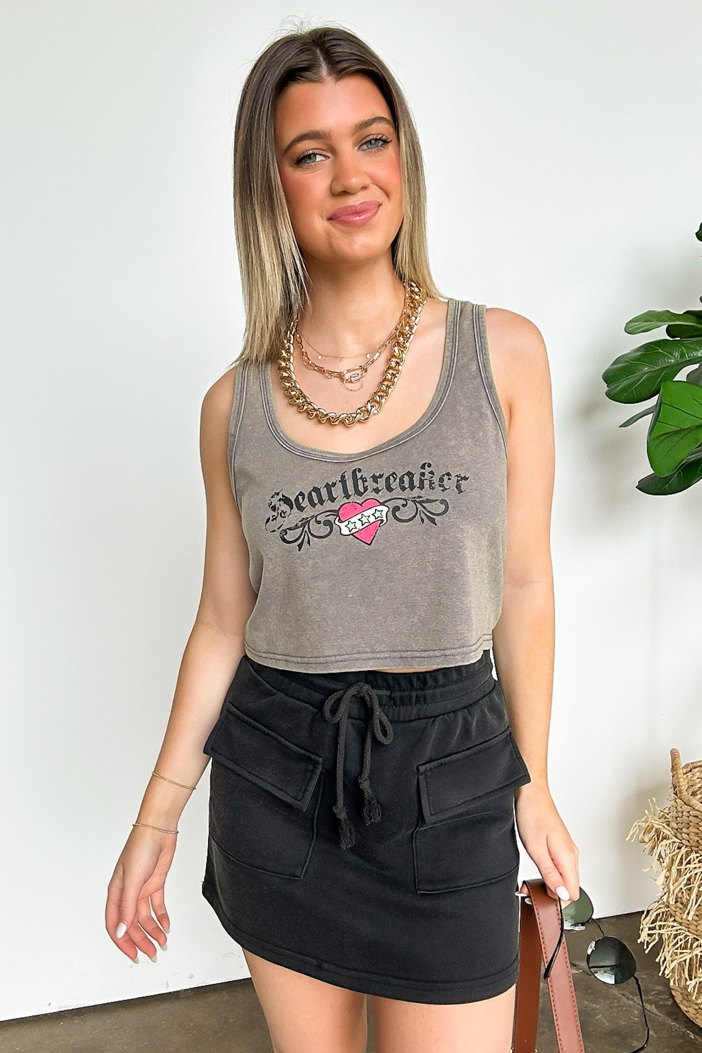  Heartbreaker Vintage Graphic Tank Top - Madison and Mallory