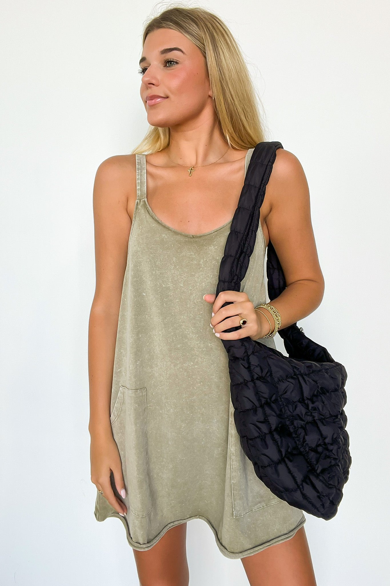 Olive / S Hot Shot Athletic Romper Dress - BACK IN STOCK - Madison and Mallory