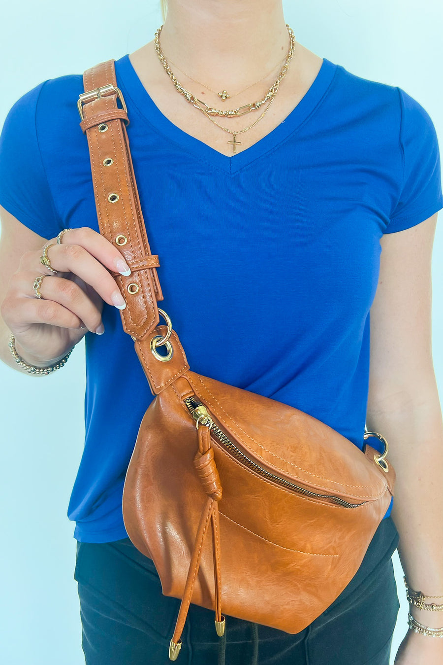  City Adventures Faux Leather Belt Bag - Madison and Mallory