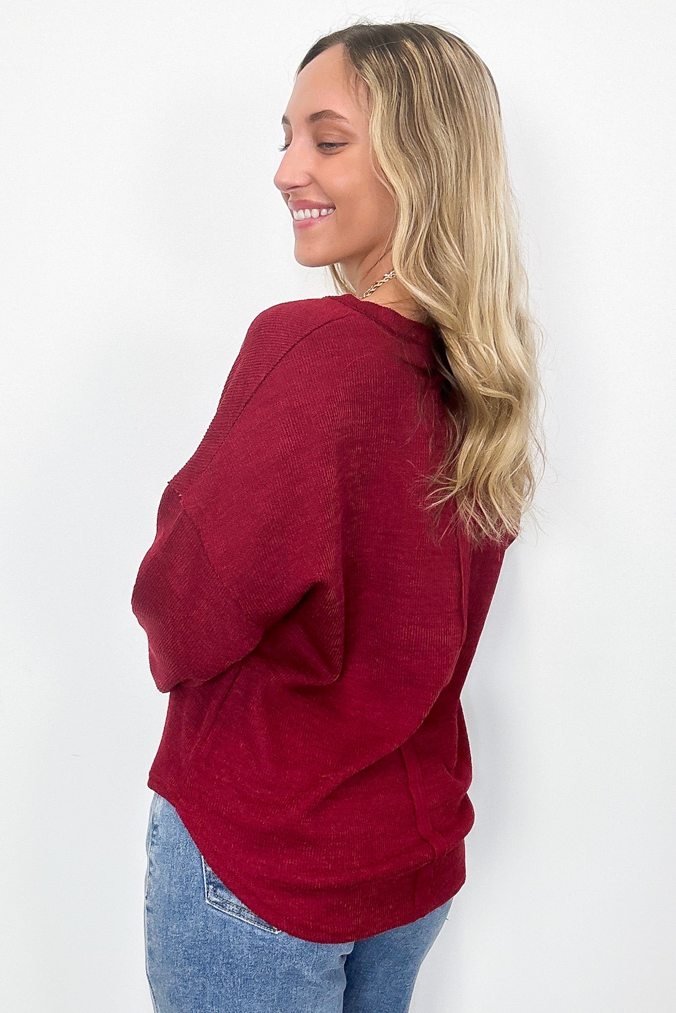 Modern Muse Notch V-Neck Top - FINAL SALE - Madison and Mallory