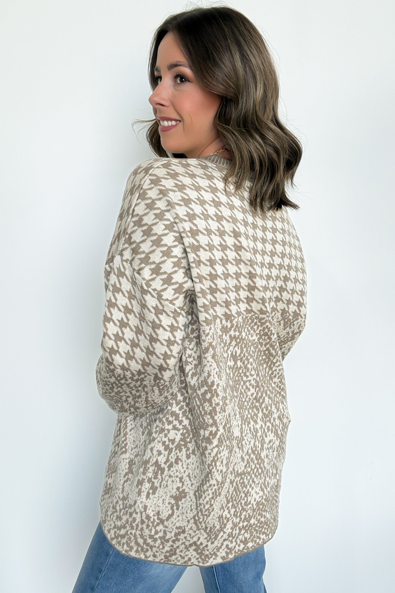 Iconic Ways Contrast Knit Pattern Sweater - FINAL SALE - Madison and Mallory