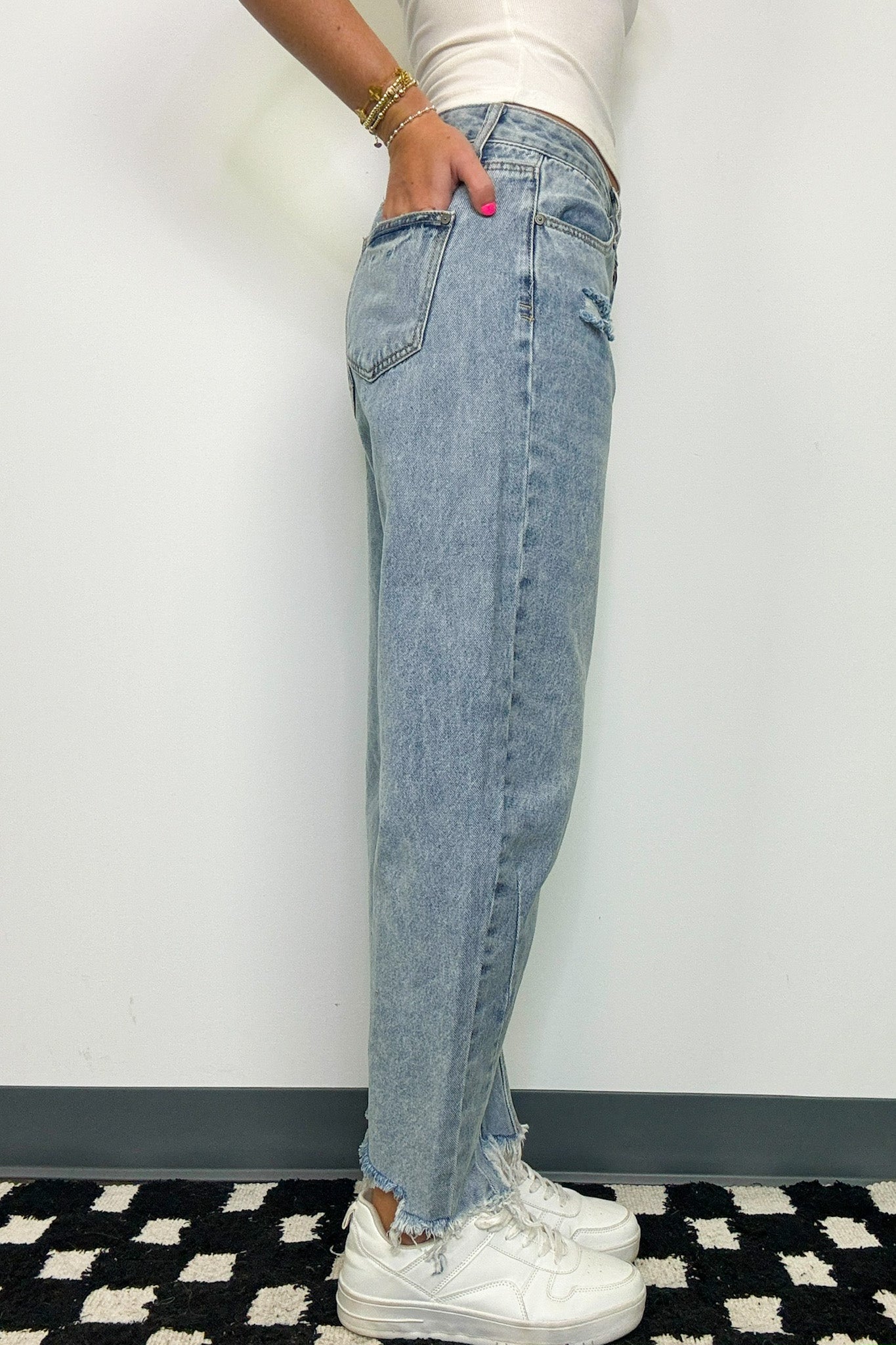 Isabele High Rise Slouchy Barrel Jeans - FINL SALE - Madison and Mallory