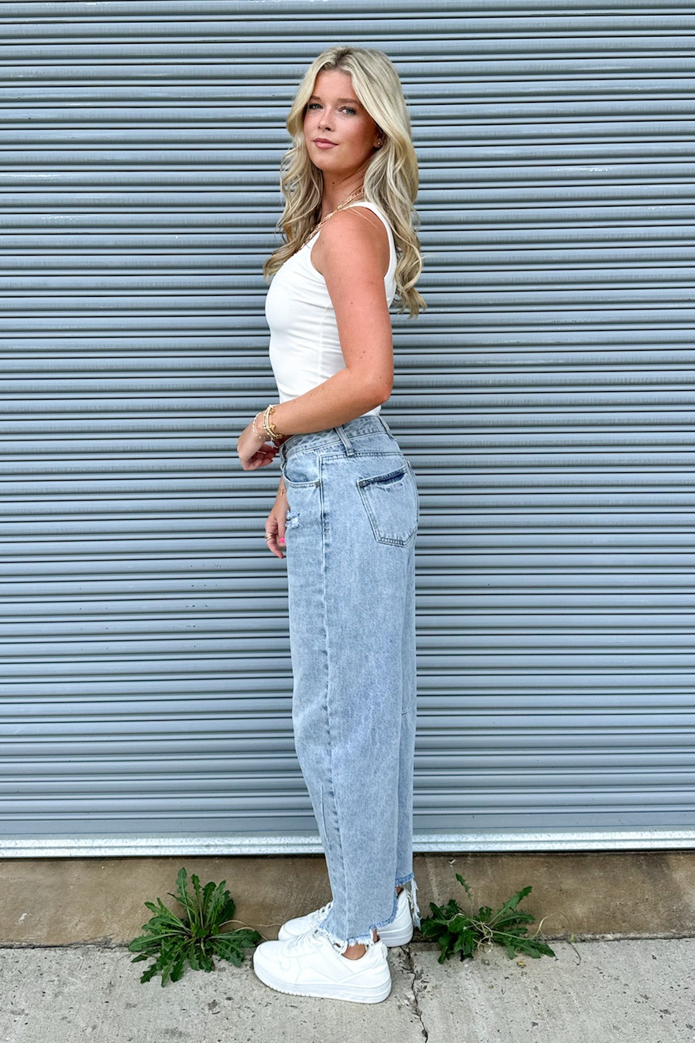 Isabele High Rise Slouchy Barrel Jeans - FINL SALE - Madison and Mallory