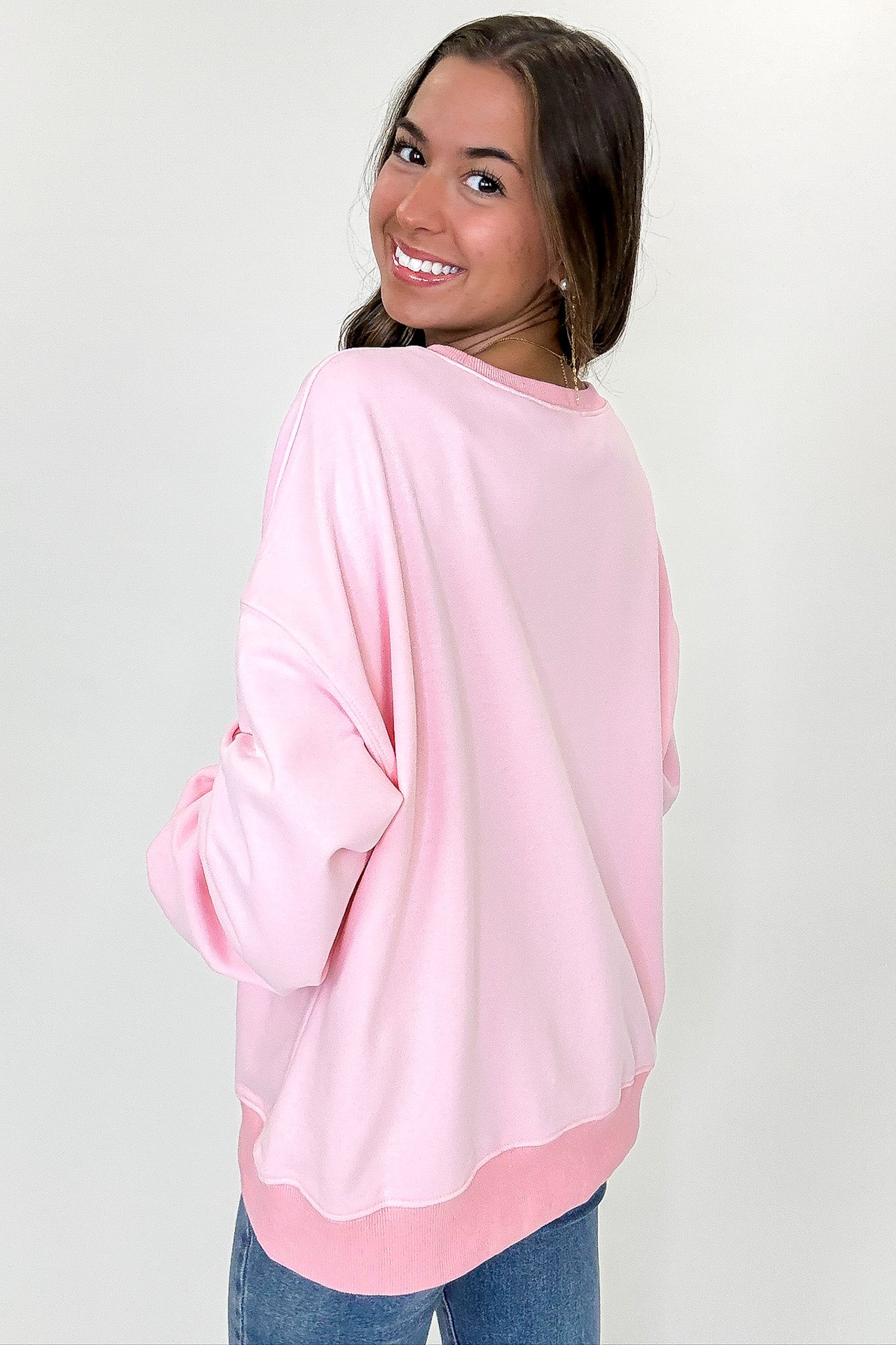 Jingle Bow Gingham Print Pullover