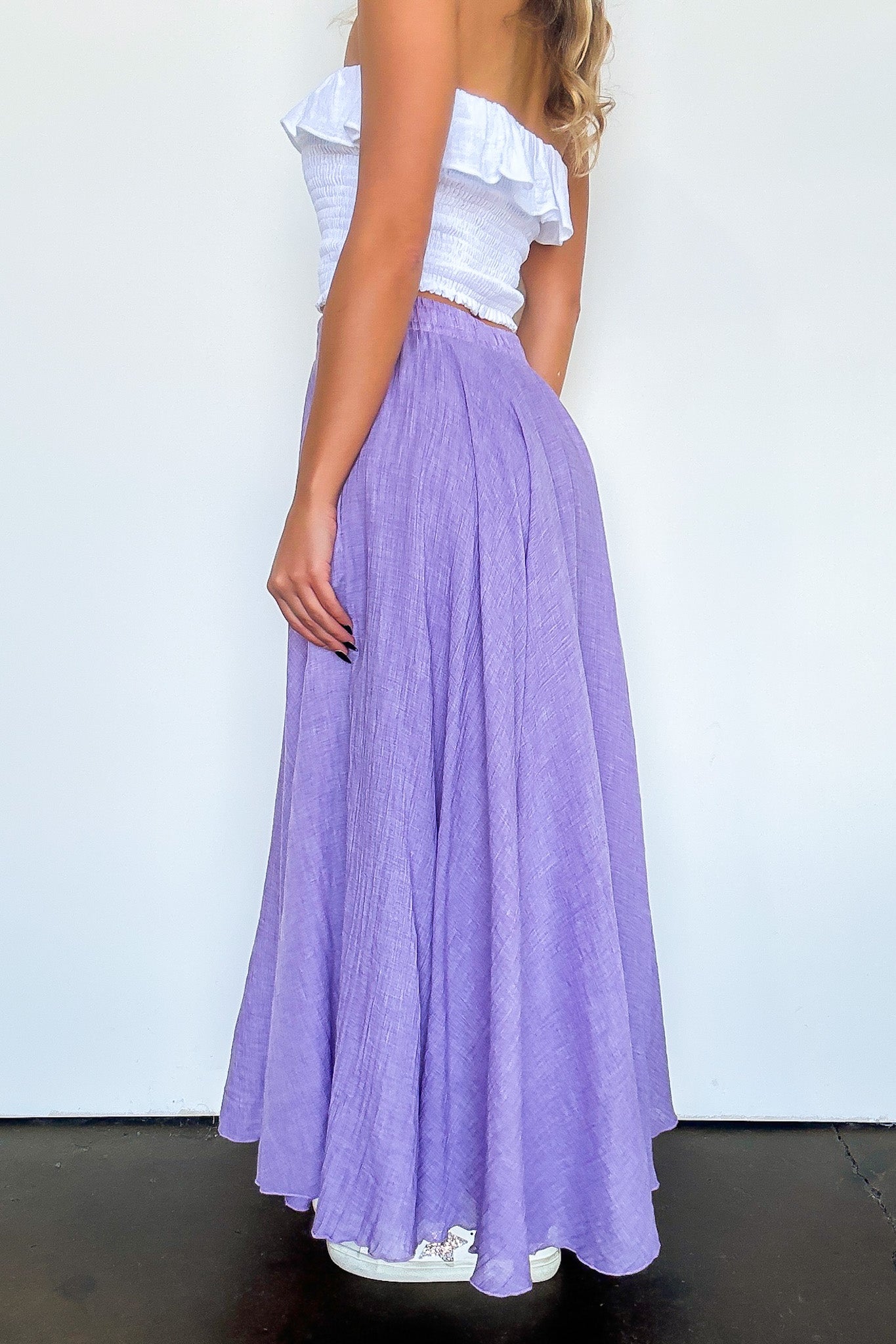 Julianna High Waist Woven Maxi Skirt - FINAL SALE - Madison and Mallory