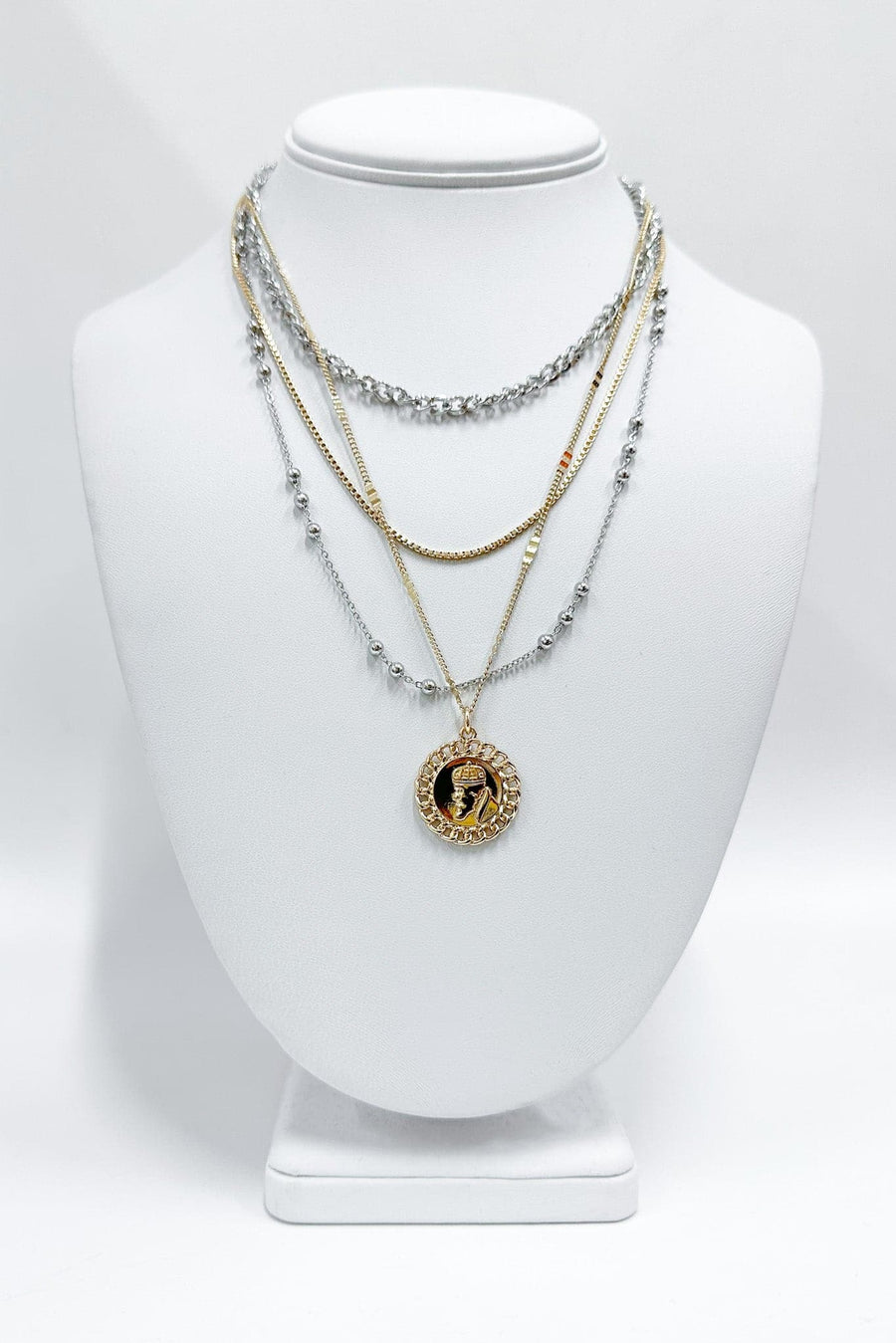 Gold/Silver Kaimana Multi Chain Coin Layered Necklace - BACK IN STOCK - Madison and Mallory