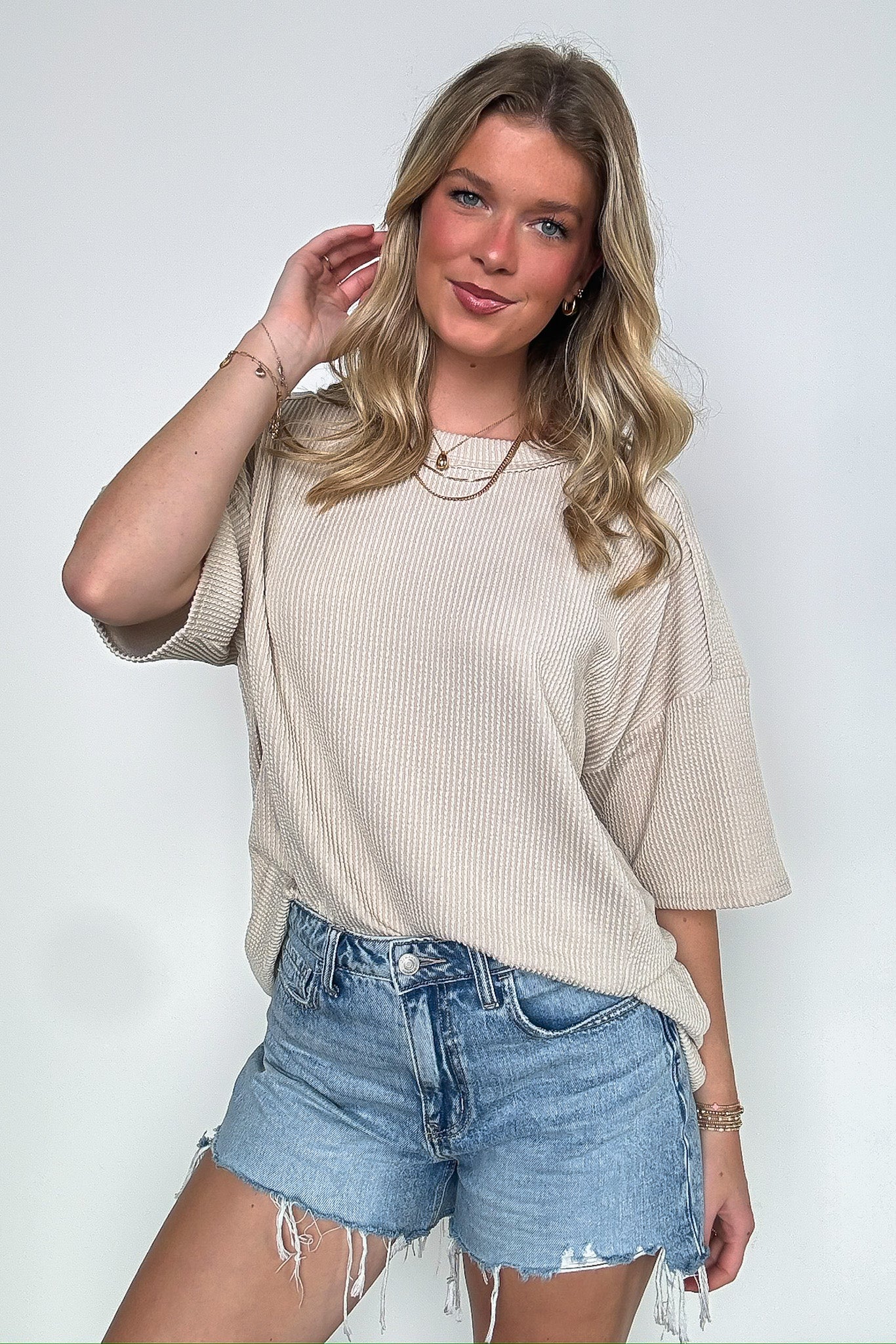 Karmyn Rib Knit Relaxed Fit Top - FINAL SALE - Madison and Mallory