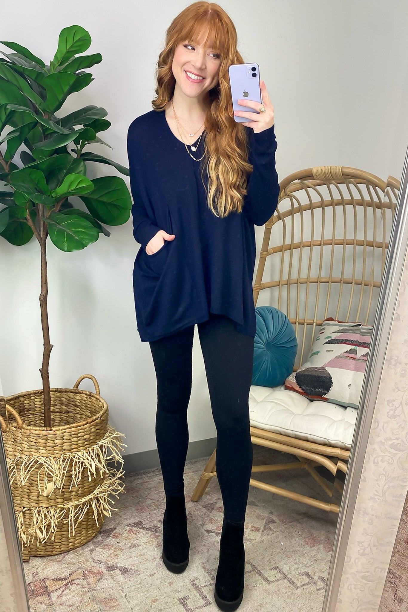 Karri Oversized V-Neck Sweater - FINAL SALE - Madison and Mallory