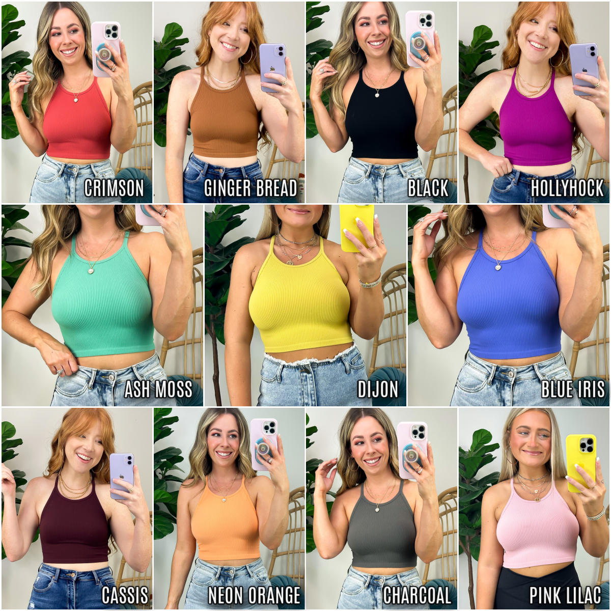 Knock Out Ribbed Halter Top - Madison and Mallory