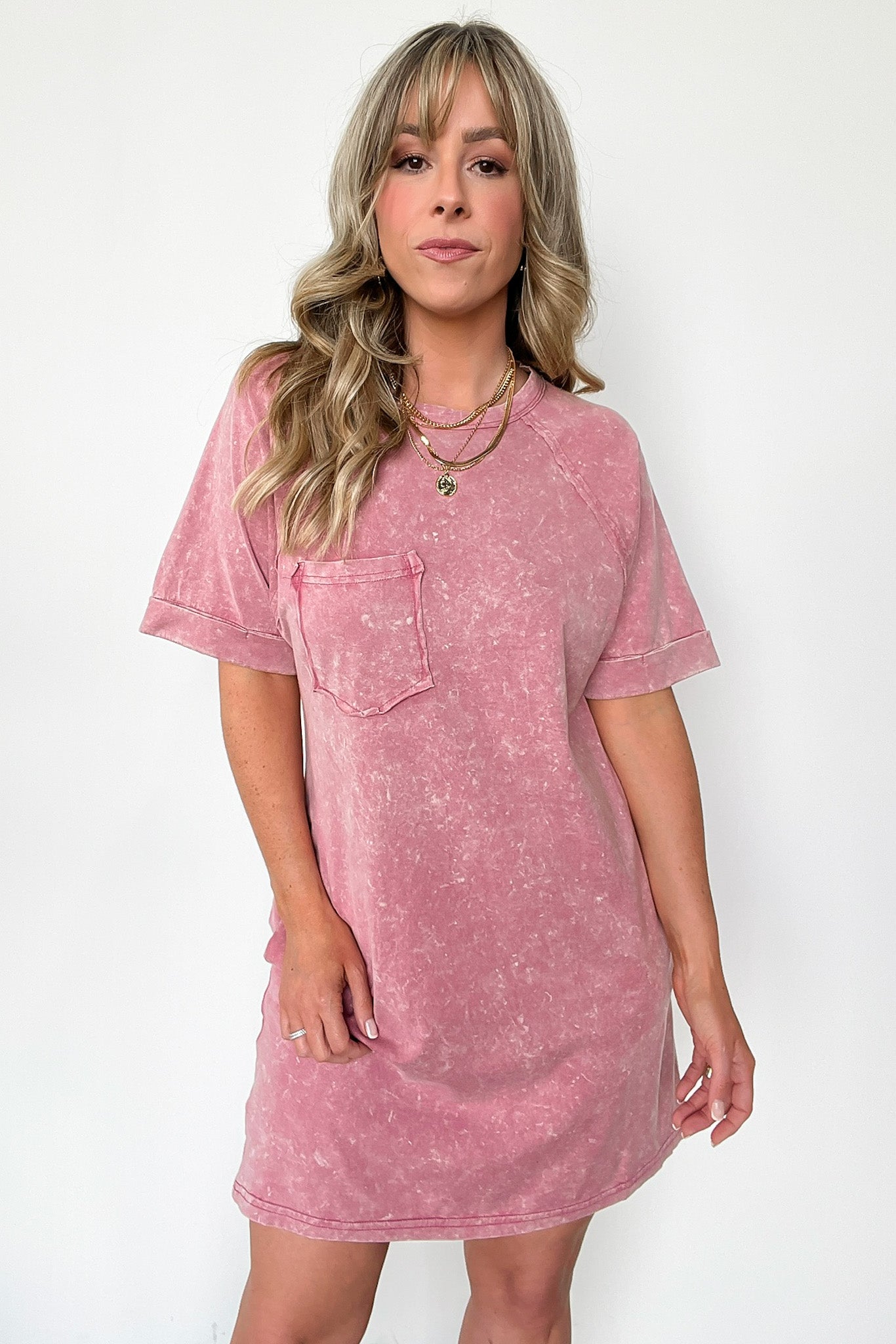 Leonia Short Sleeve Pocket T-Shirt Dress - BACK IN STOCK - Madison and Mallory