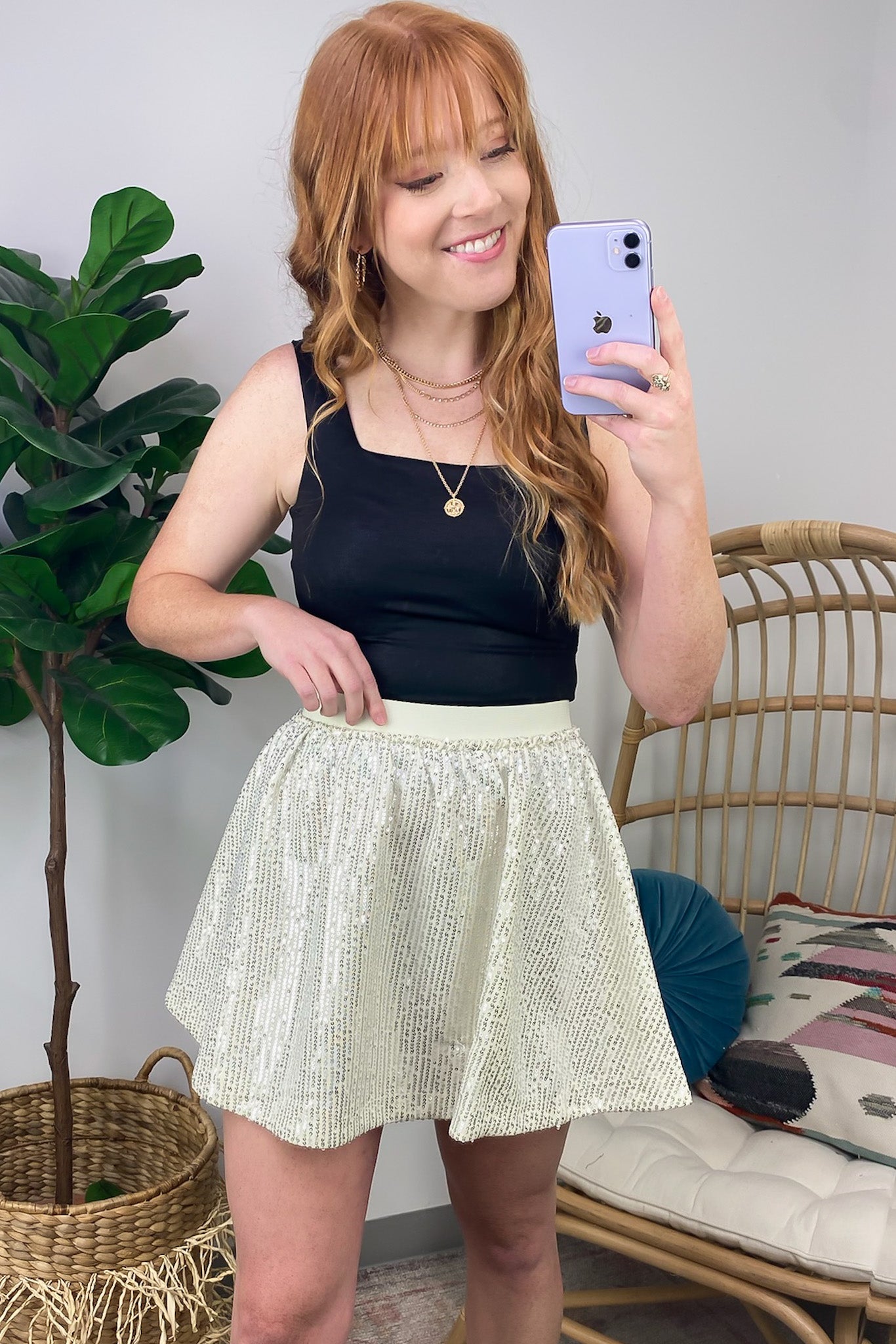 Light Up the Sky Sequin Skirt - FINAL SALE - Madison and Mallory