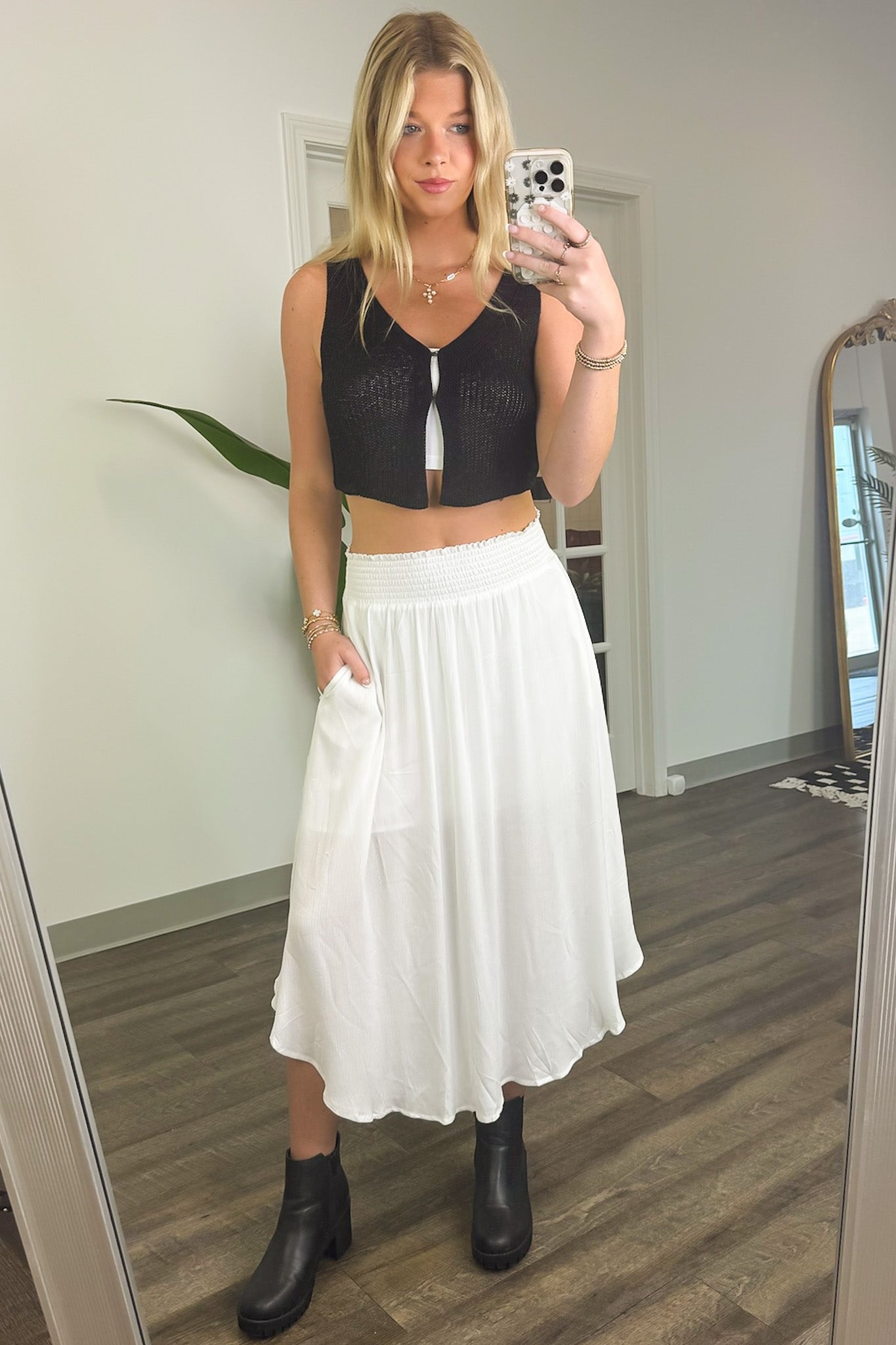 Lilianna Front Hook Knit Sweater Vest - Madison and Mallory