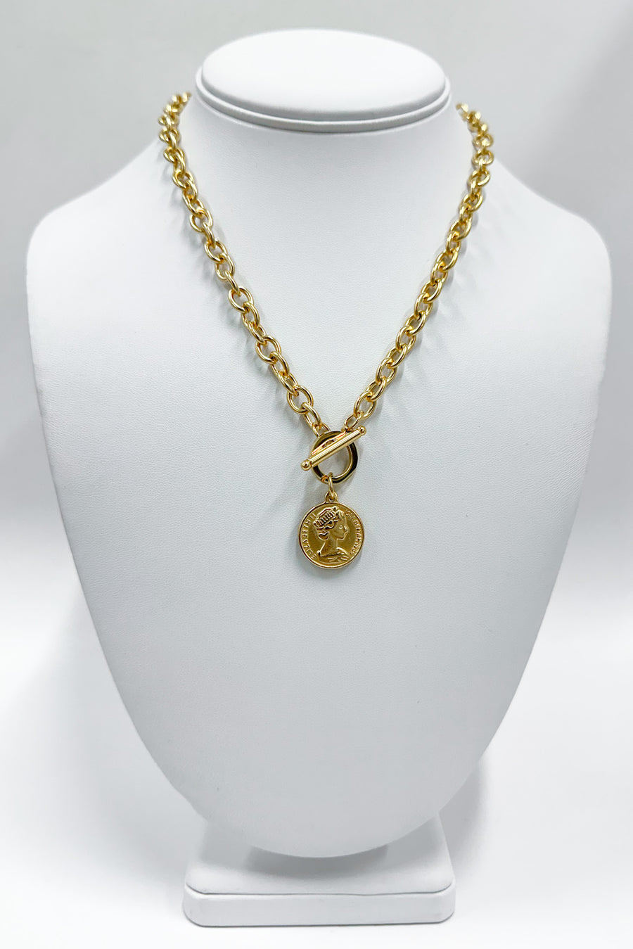  Mairi Toggle Chain Coin Necklace - Madison and Mallory