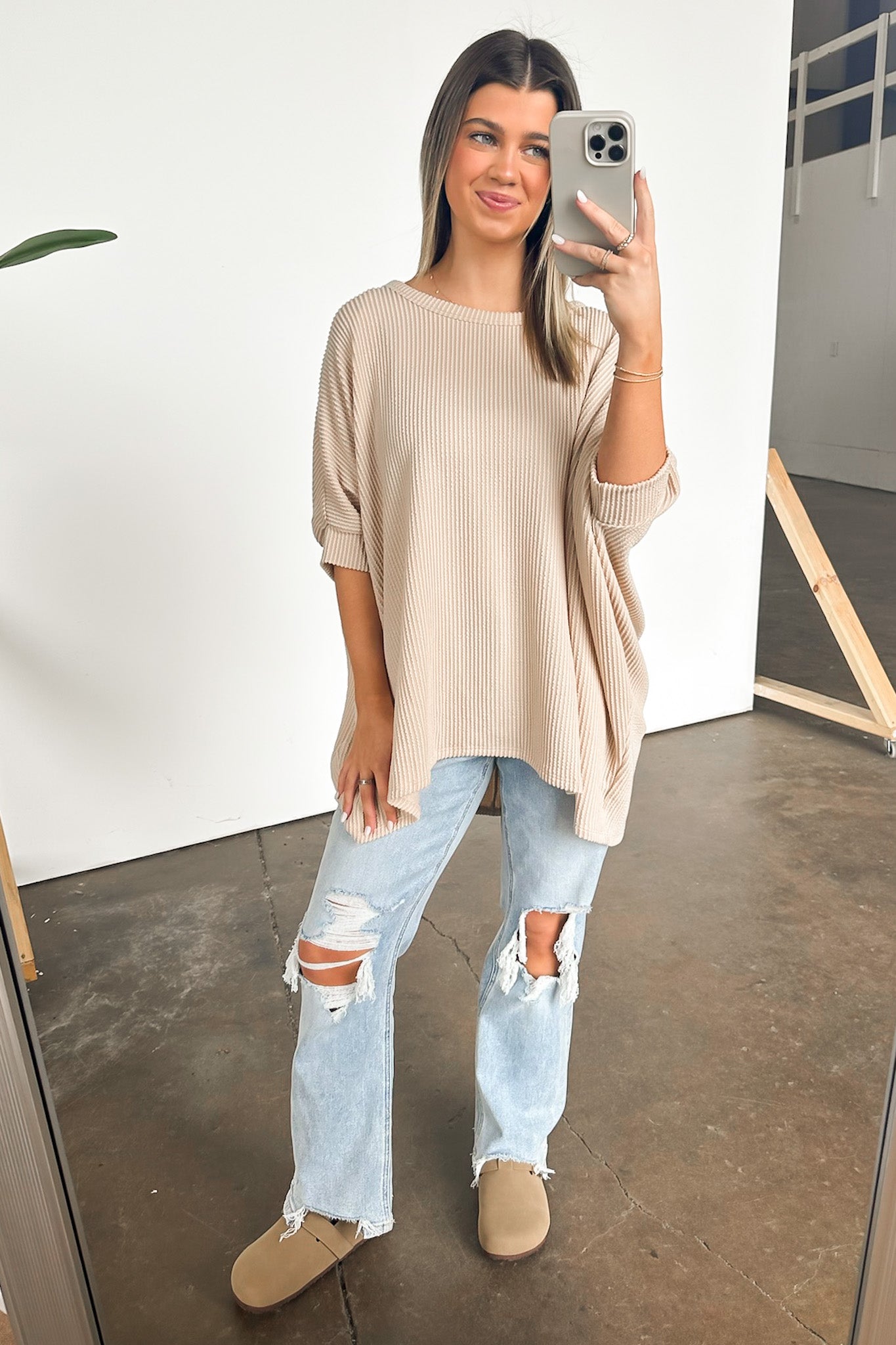  Meyers Rib Knit Relaxed Tunic Top - BACK IN STOCK - Madison and Mallory