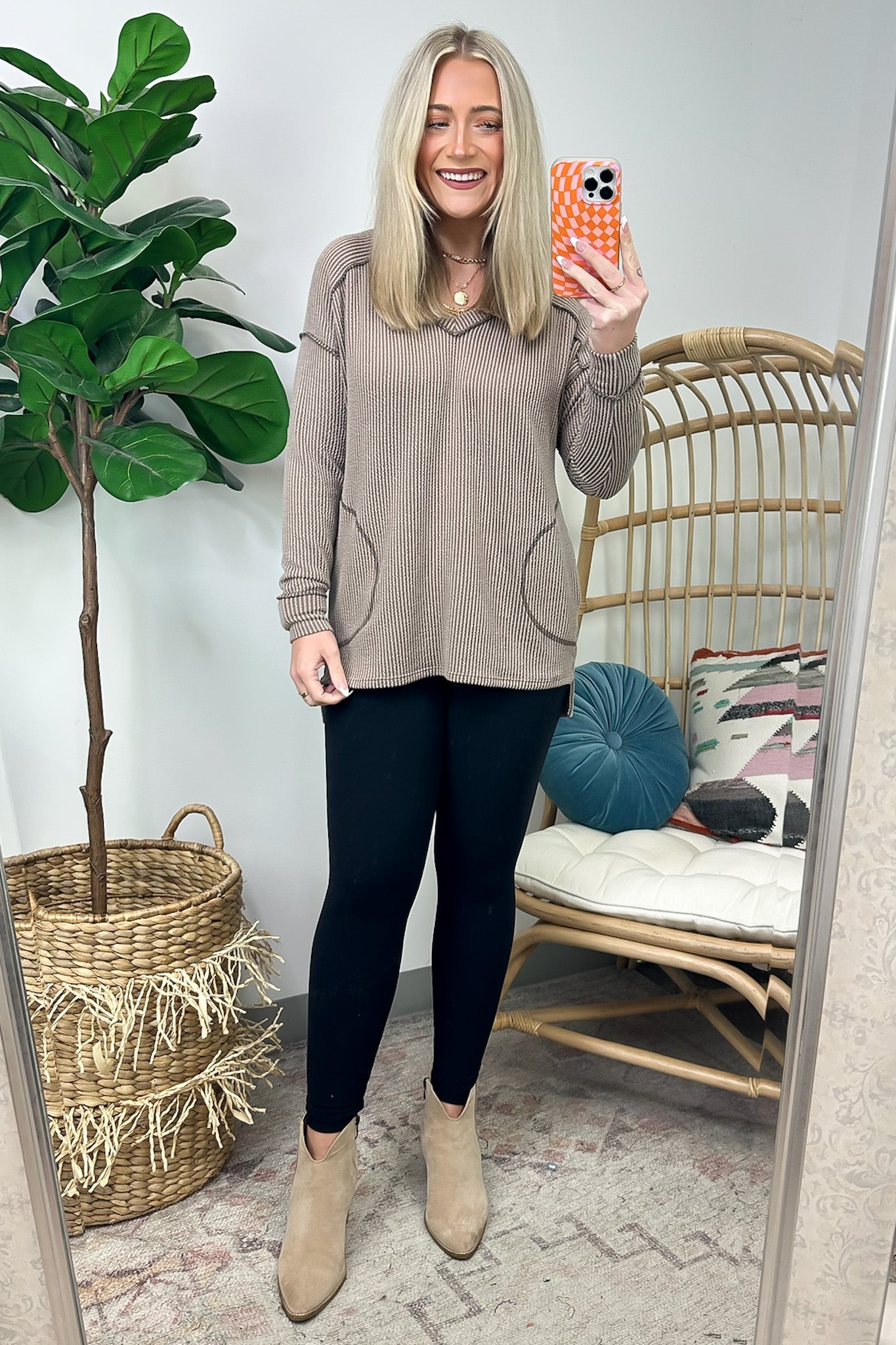 Olenah Rib Knit Long Sleeve Top - FINAL SALE - Madison and Mallory