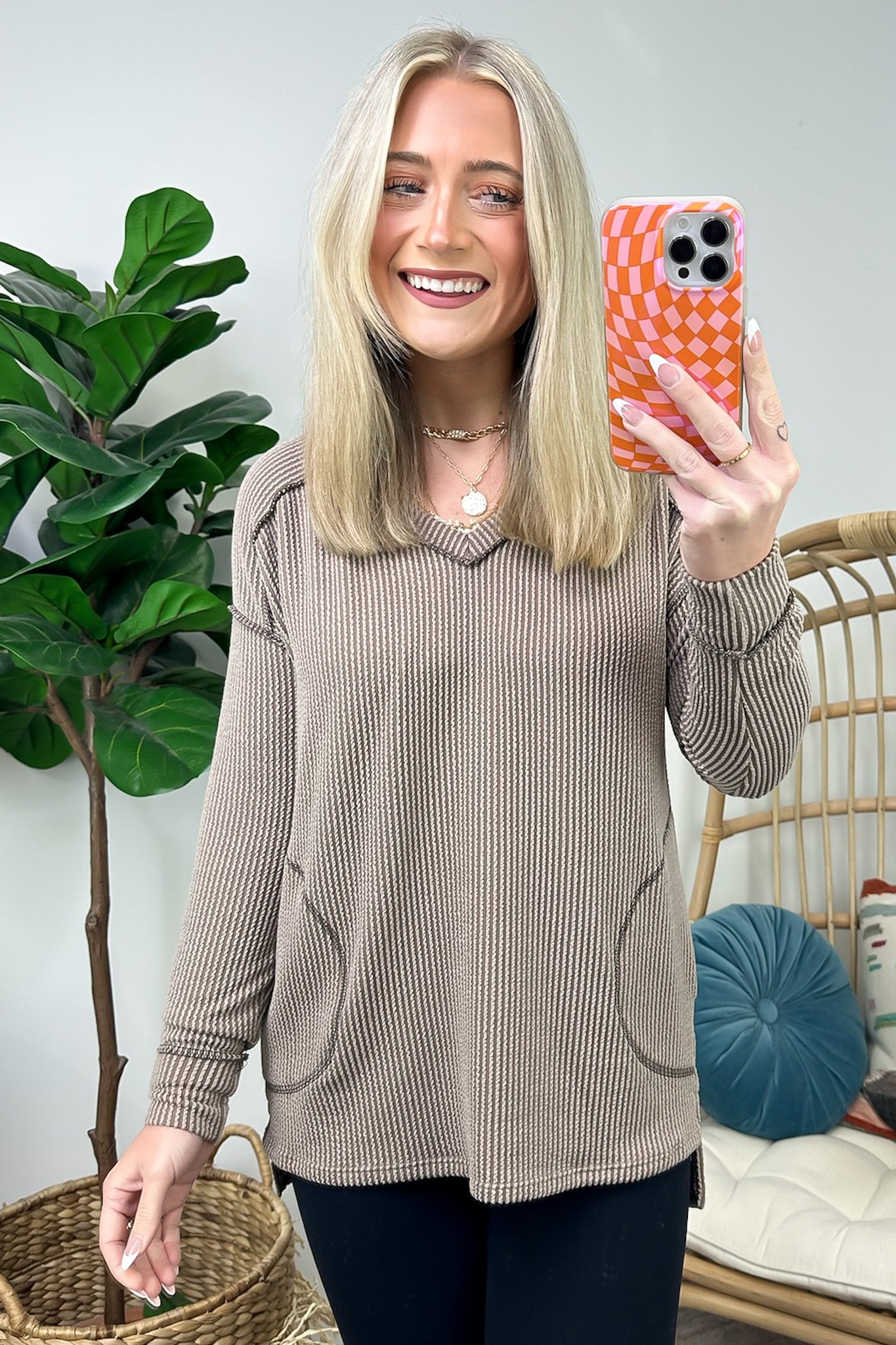 Olenah Rib Knit Long Sleeve Top - FINAL SALE - Madison and Mallory