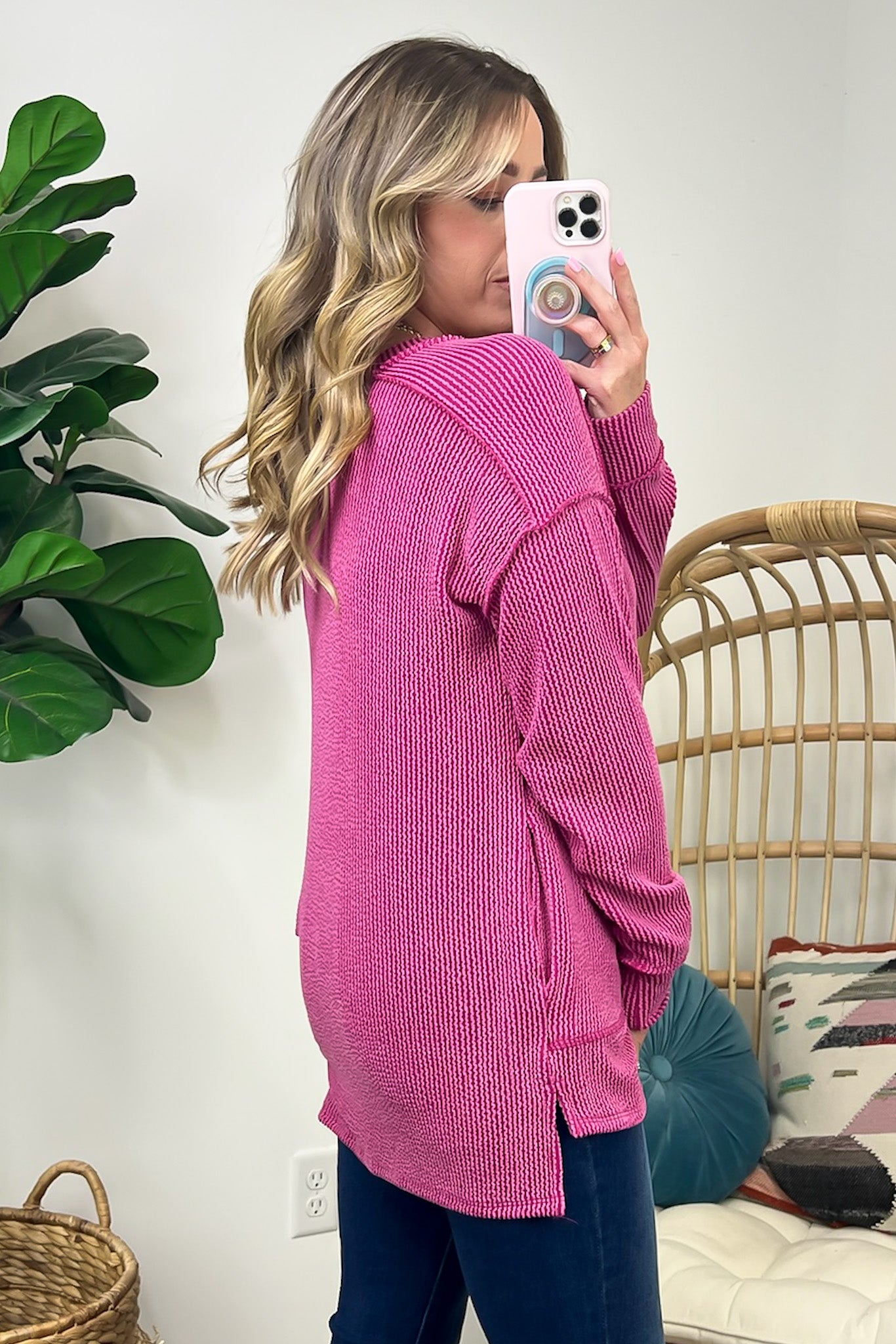 Olenah Rib Knit Long Sleeve Top - FINAL SALE - Madison and Mallory