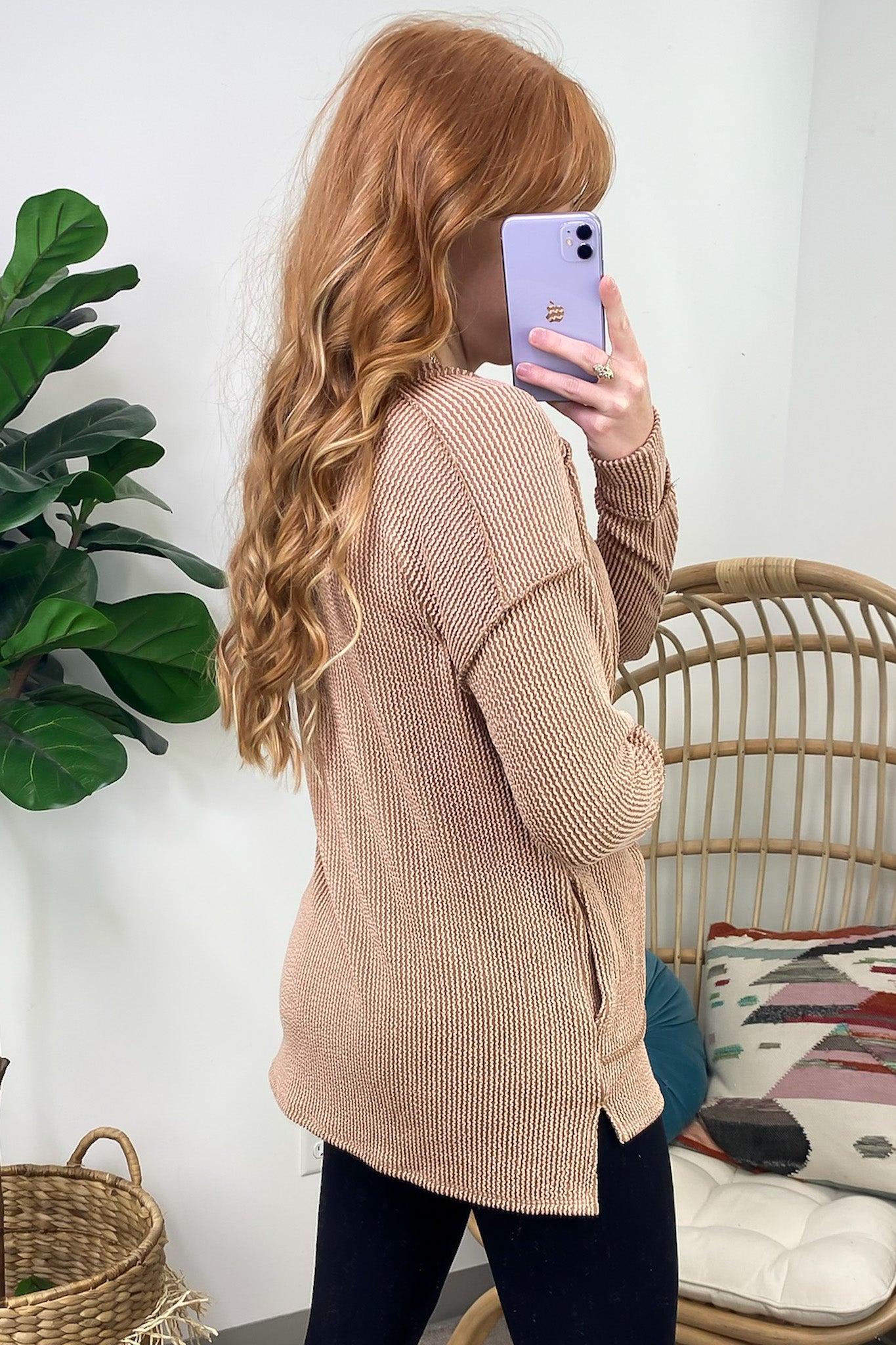 Olenah Rib Knit Long Sleeve Top - FINAL SALE - Madison and Mallory