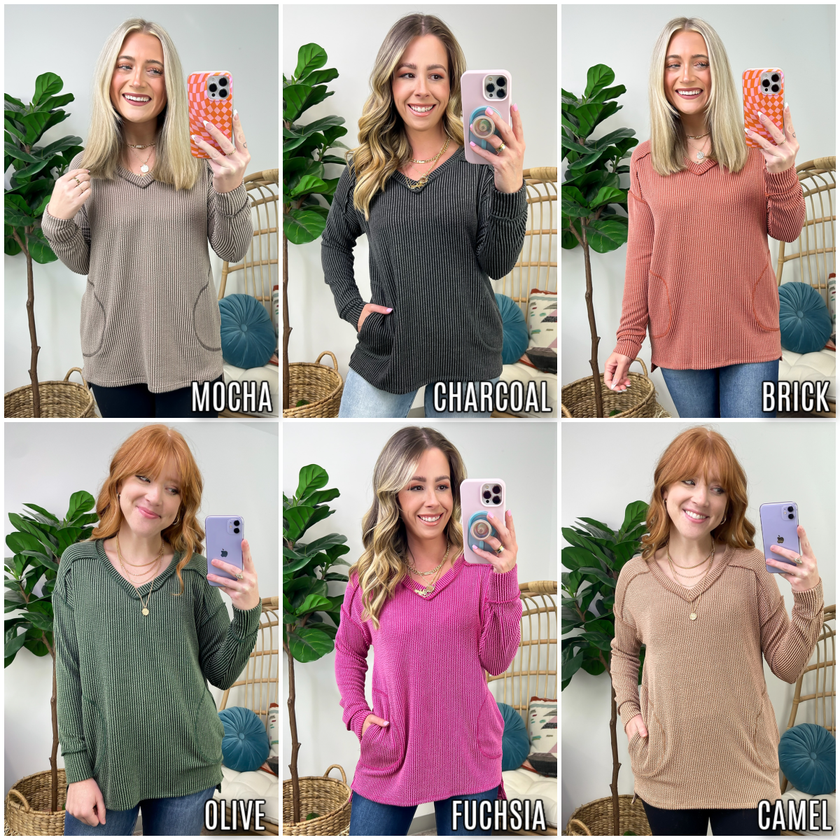 Olenah Rib Knit Long Sleeve Top - FINAL SALE - Madison and Mallory
