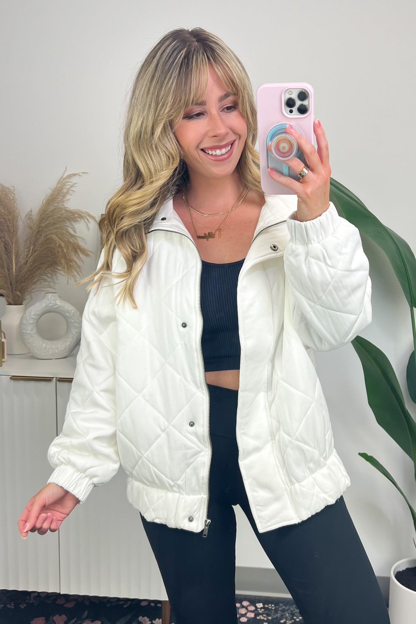  Olisa Quilted Zip Puffer Jacket - FINAL SALE - Madison and Mallory