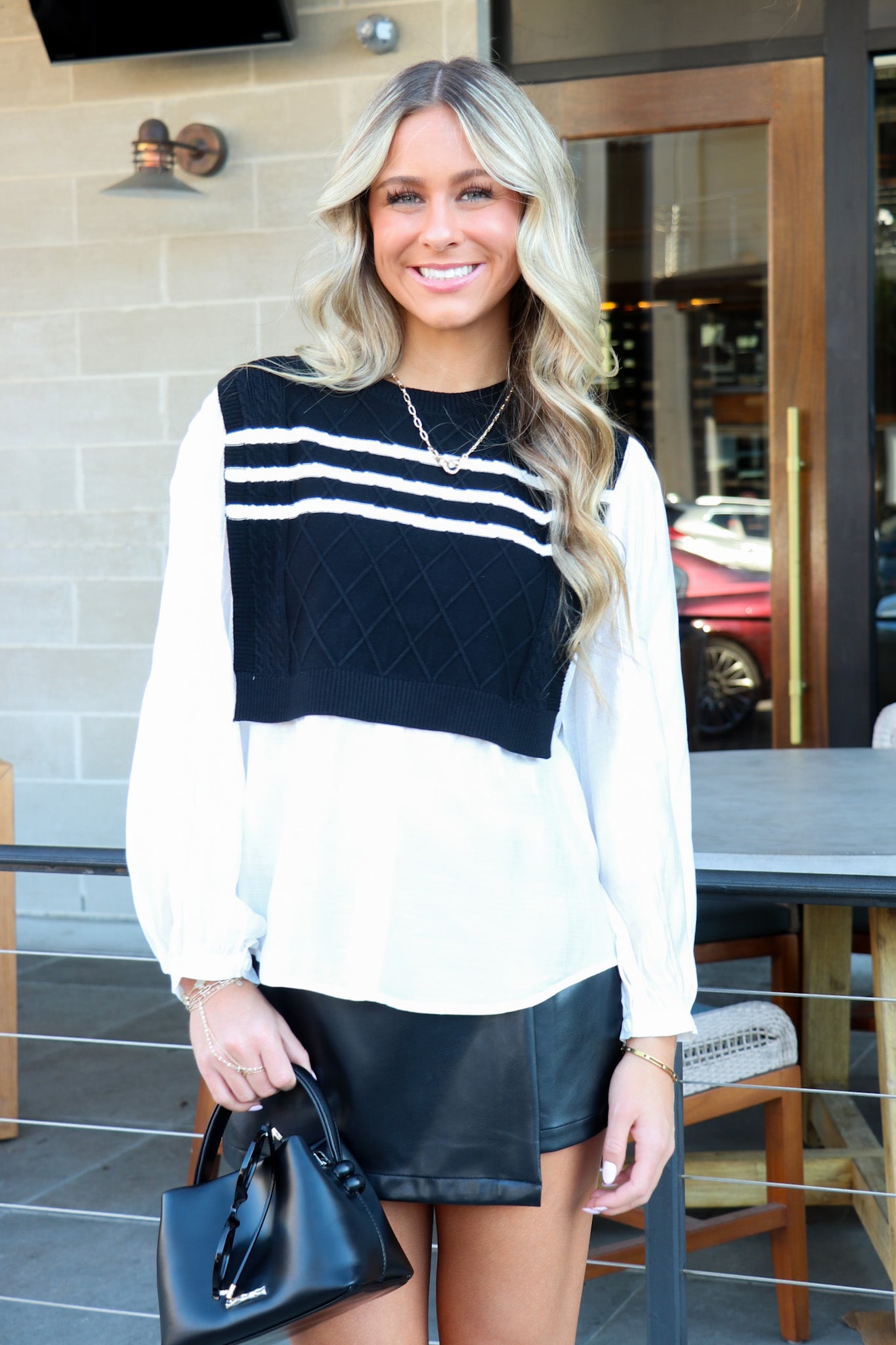 Polished Pairing Knit Layered Top