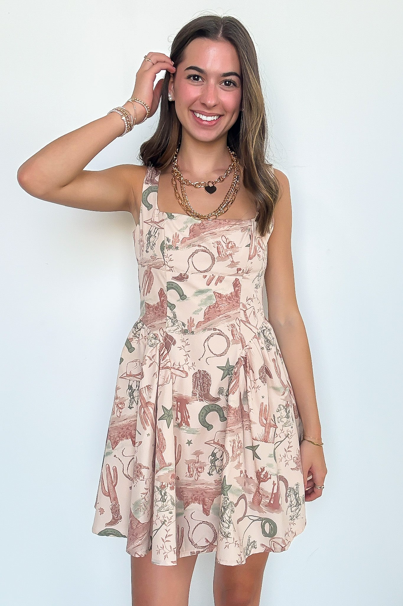 Rodeo Western Print Dress - BACK IN STOCK - Madison and Mallory