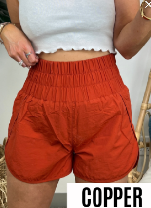 Running Errands High Waist Smocked Waist Shorts - FINAL SALE - Madison and Mallory