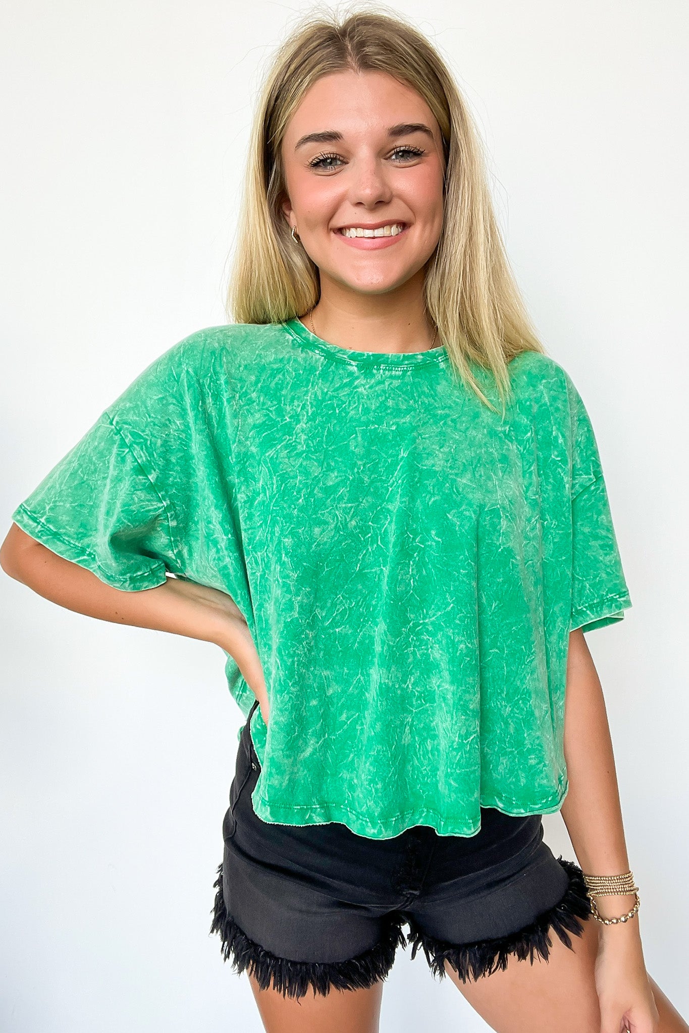 Kelly Green / SM Senoia Mineral Washed Relaxed Fit Top - BACK IN STOCK - Madison and Mallory