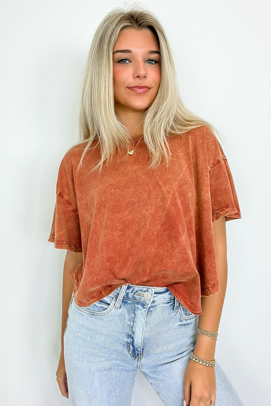 Rust / SM Senoia Mineral Washed Relaxed Fit Top - BACK IN STOCK - Madison and Mallory