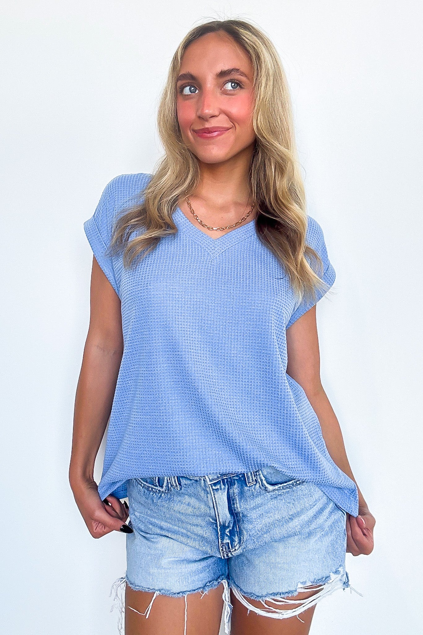 Sharon V-Neck Knit Top - FINAL SALE - Madison and Mallory