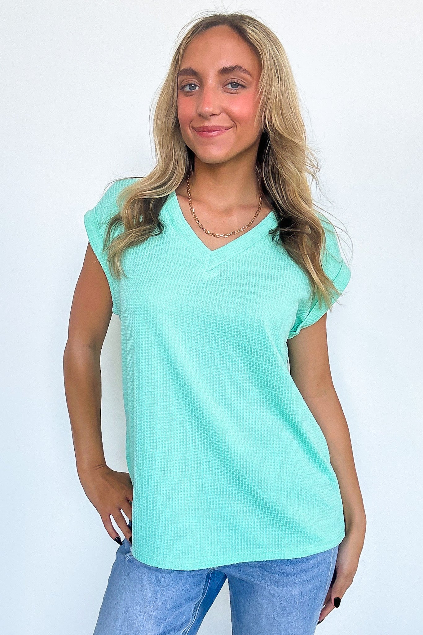Sharon V-Neck Knit Top - FINAL SALE - Madison and Mallory