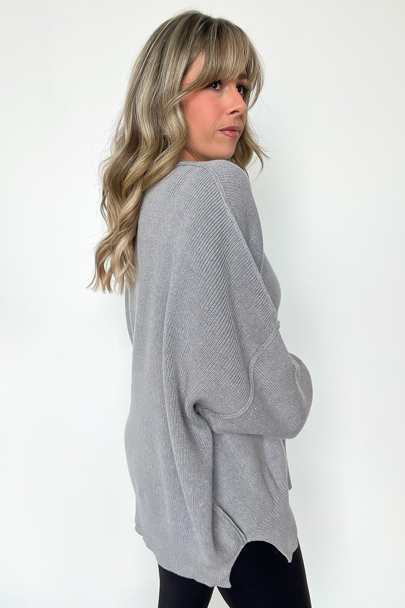 Simple Street Side Slit Oversized Sweater - BACK IN STOCK - Madison and Mallory