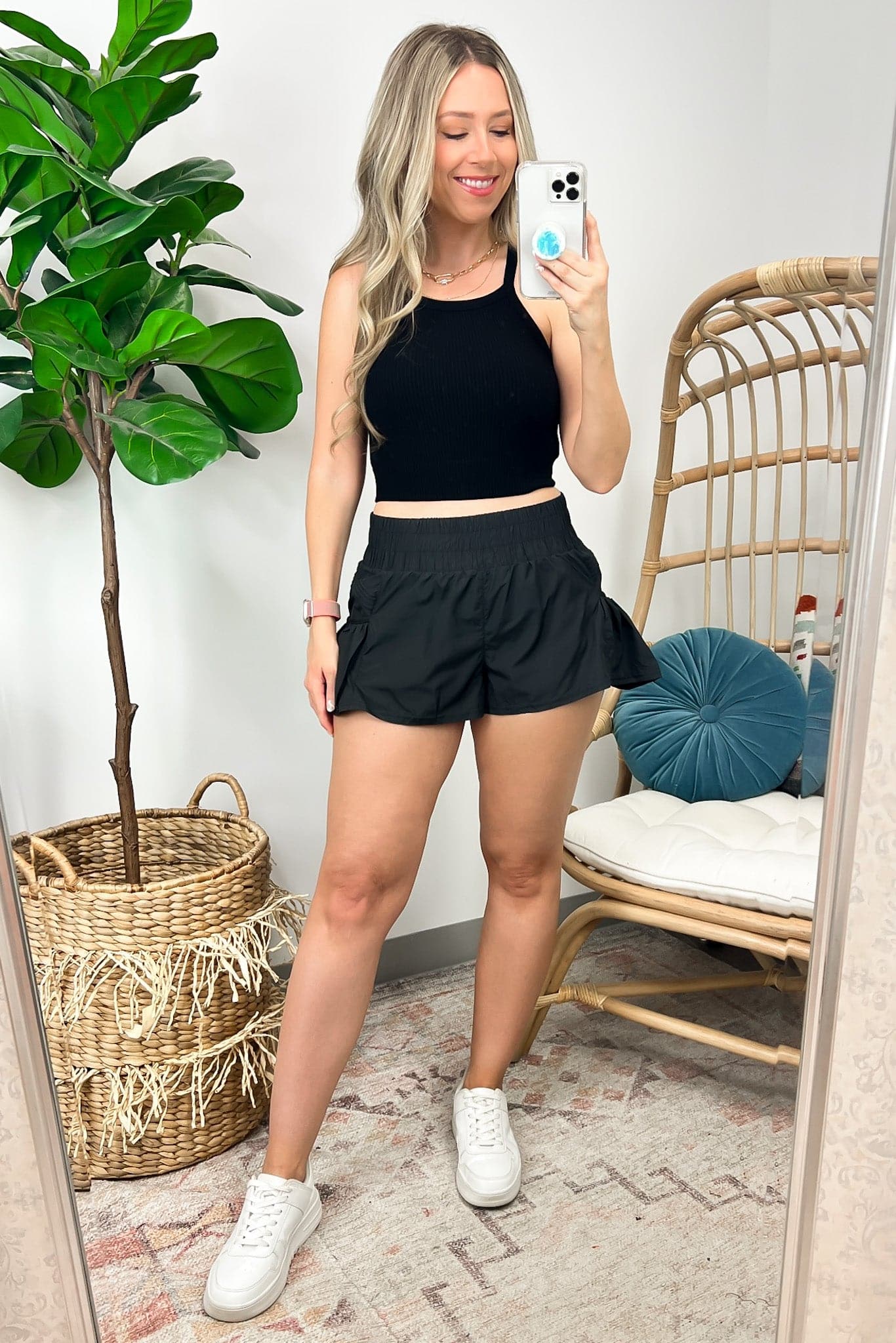  So Flirty Smocked Active Shorts - FINAL SALE - Madison and Mallory
