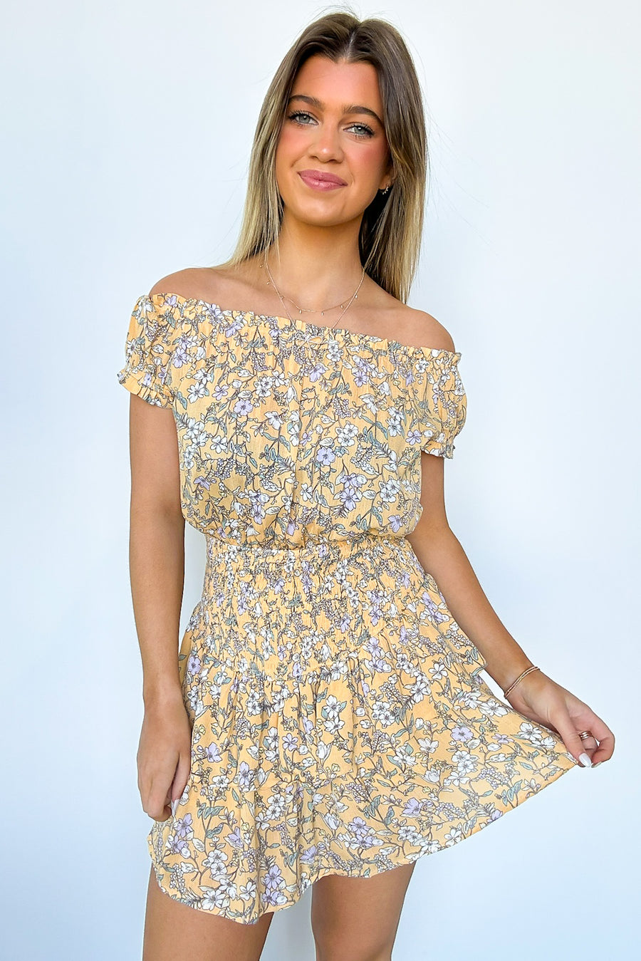  Sunny Attraction Floral Smocked Romper - Madison and Mallory