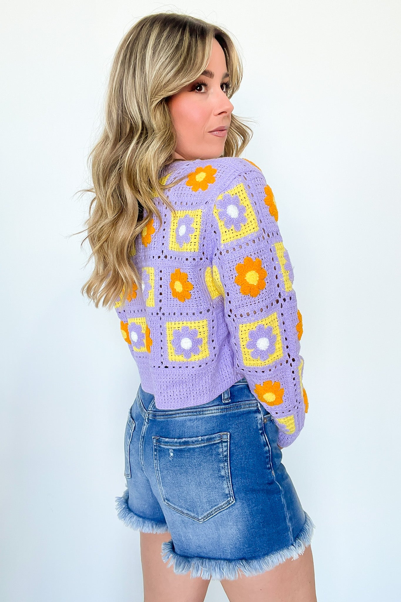  Sweetest Emotion Multi Color Crochet Knit Cardigan - Madison and Mallory