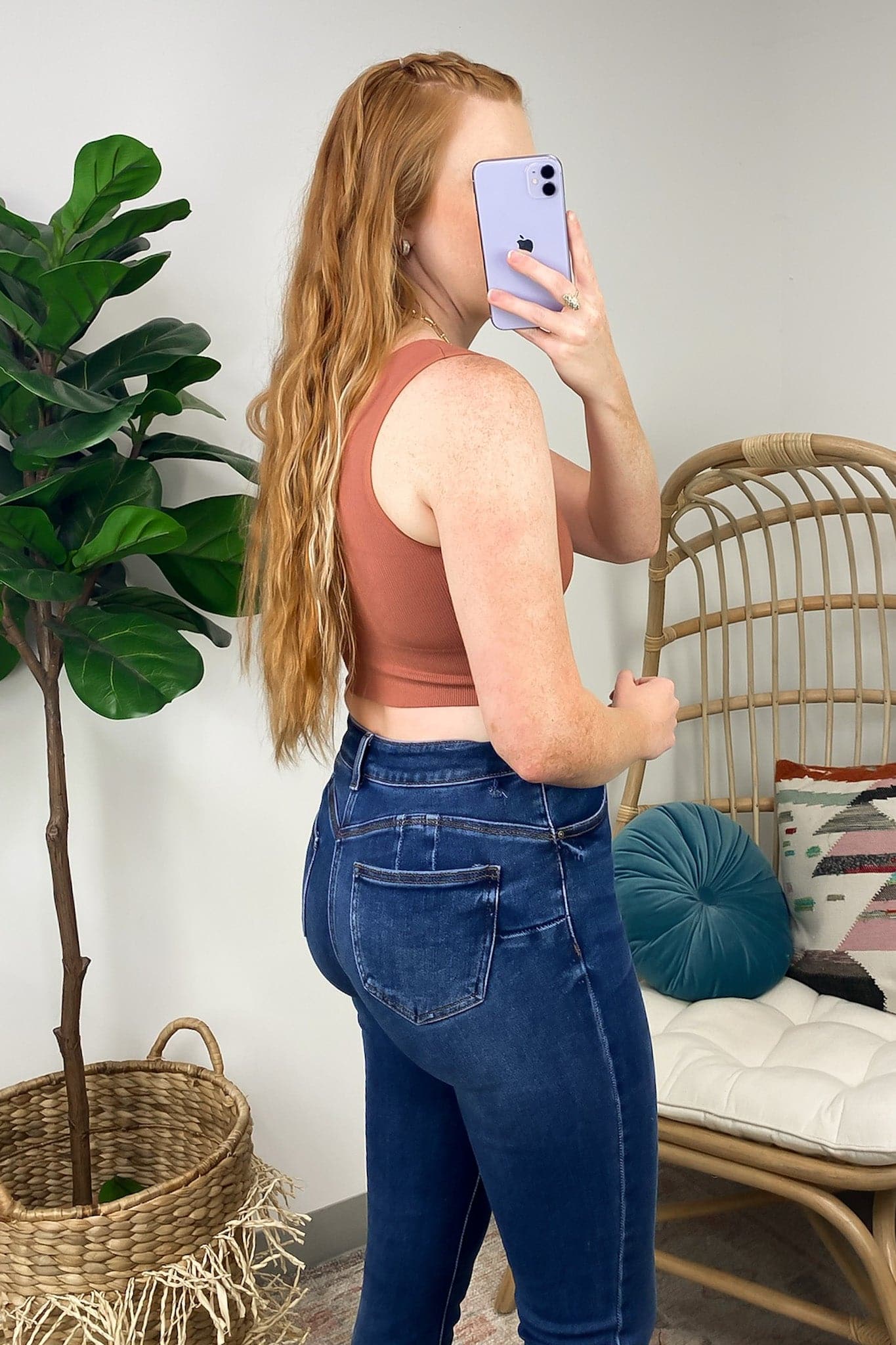 Take the Plunge Seamless Ribbed V-Neck Cropped Tank Top - Madison and Mallory