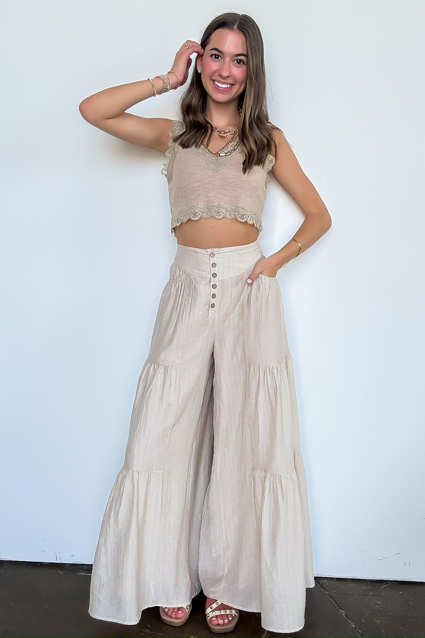 Tiered Tide Flowy Wide Leg Pants - Madison and Mallory